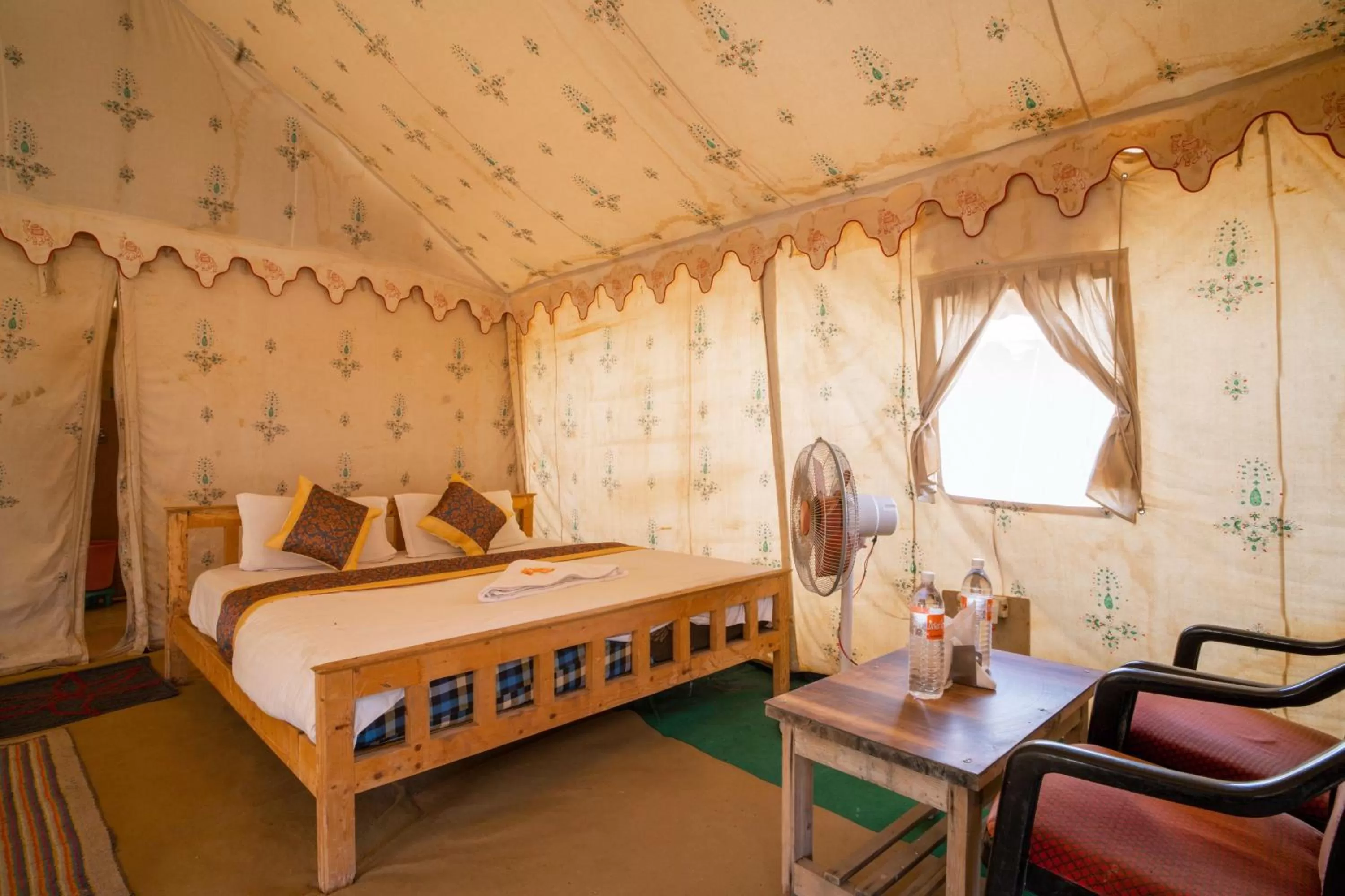 Bed in Bhati Desert Camp Sam