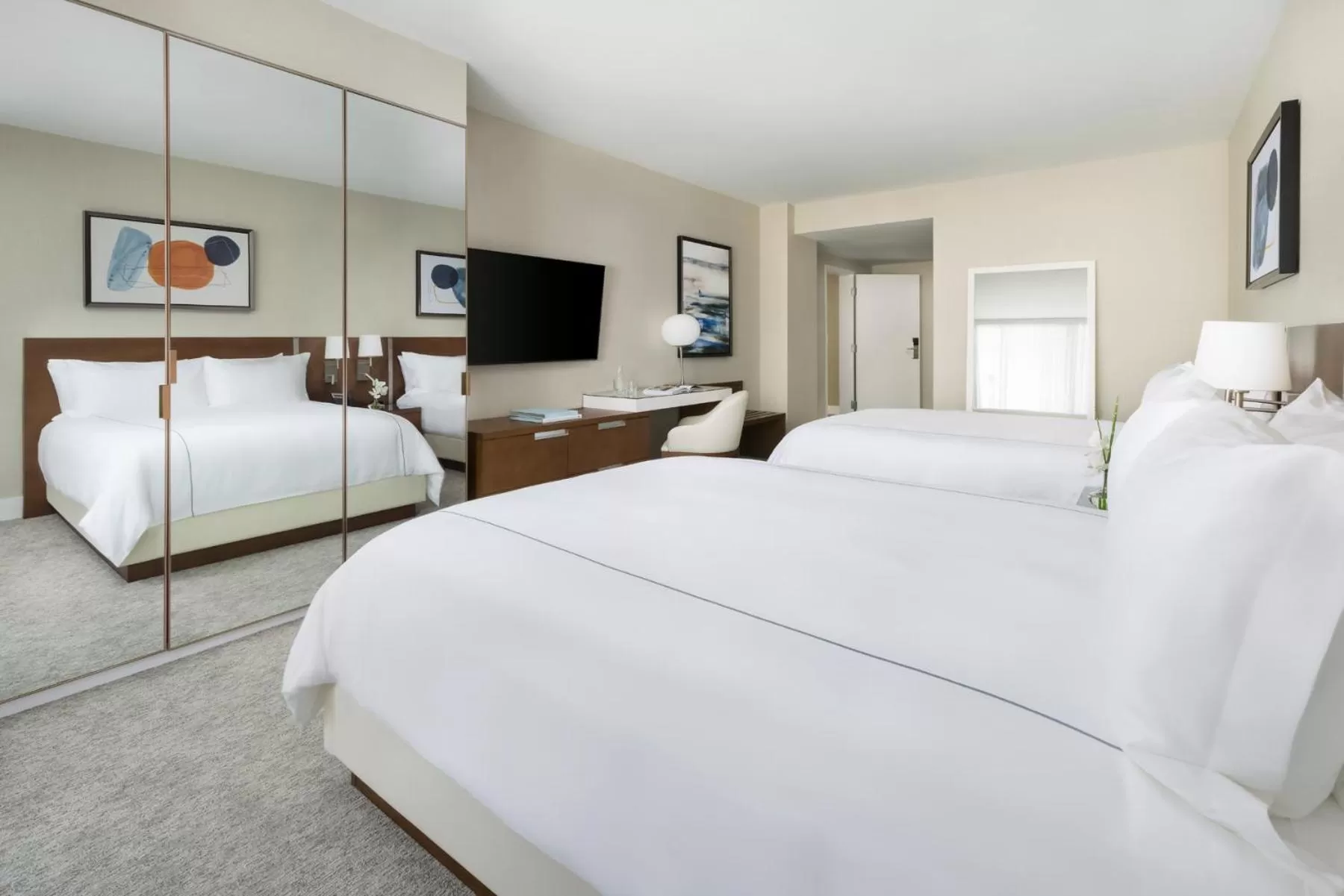 View (from property/room), Bed in The Altair Bay Harbor Hotel