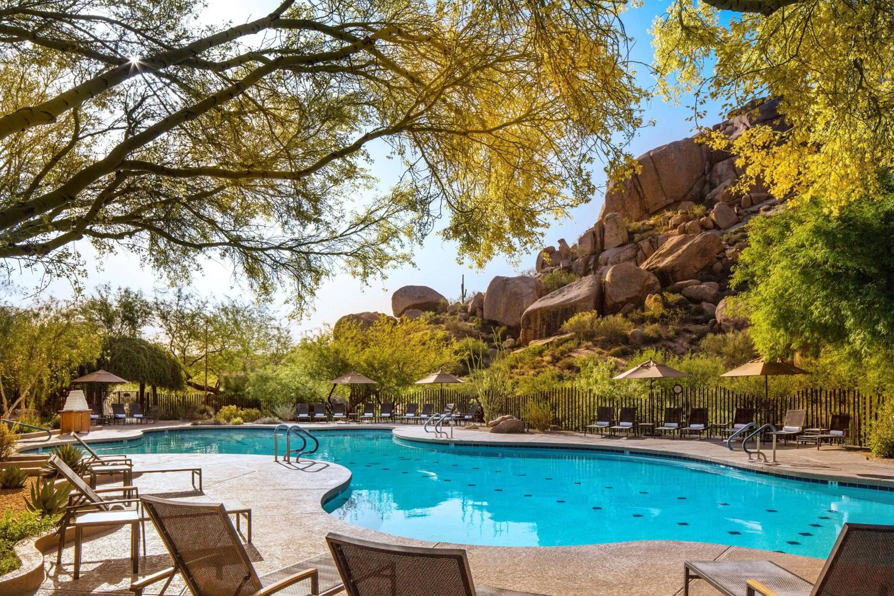 Pool view in Boulders Resort & Spa Scottsdale, Curio Collection by Hilton