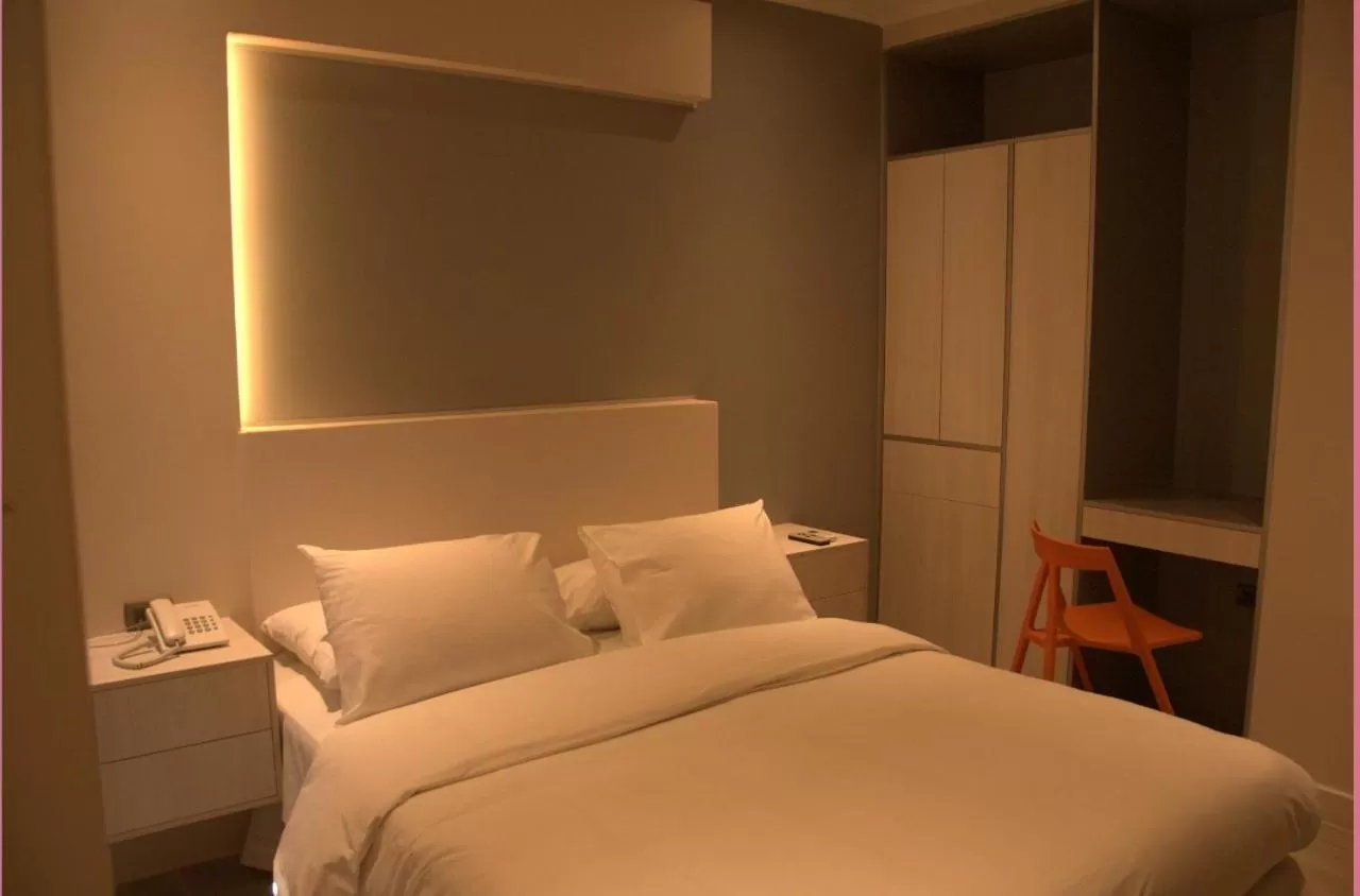 Bed in Hotel Puerto de Vega