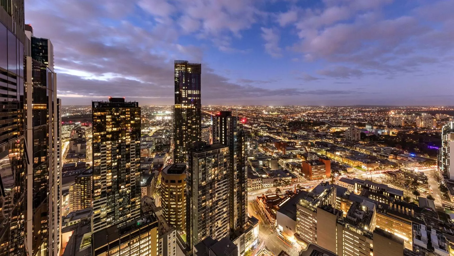 City view in Avani Melbourne Central Residences