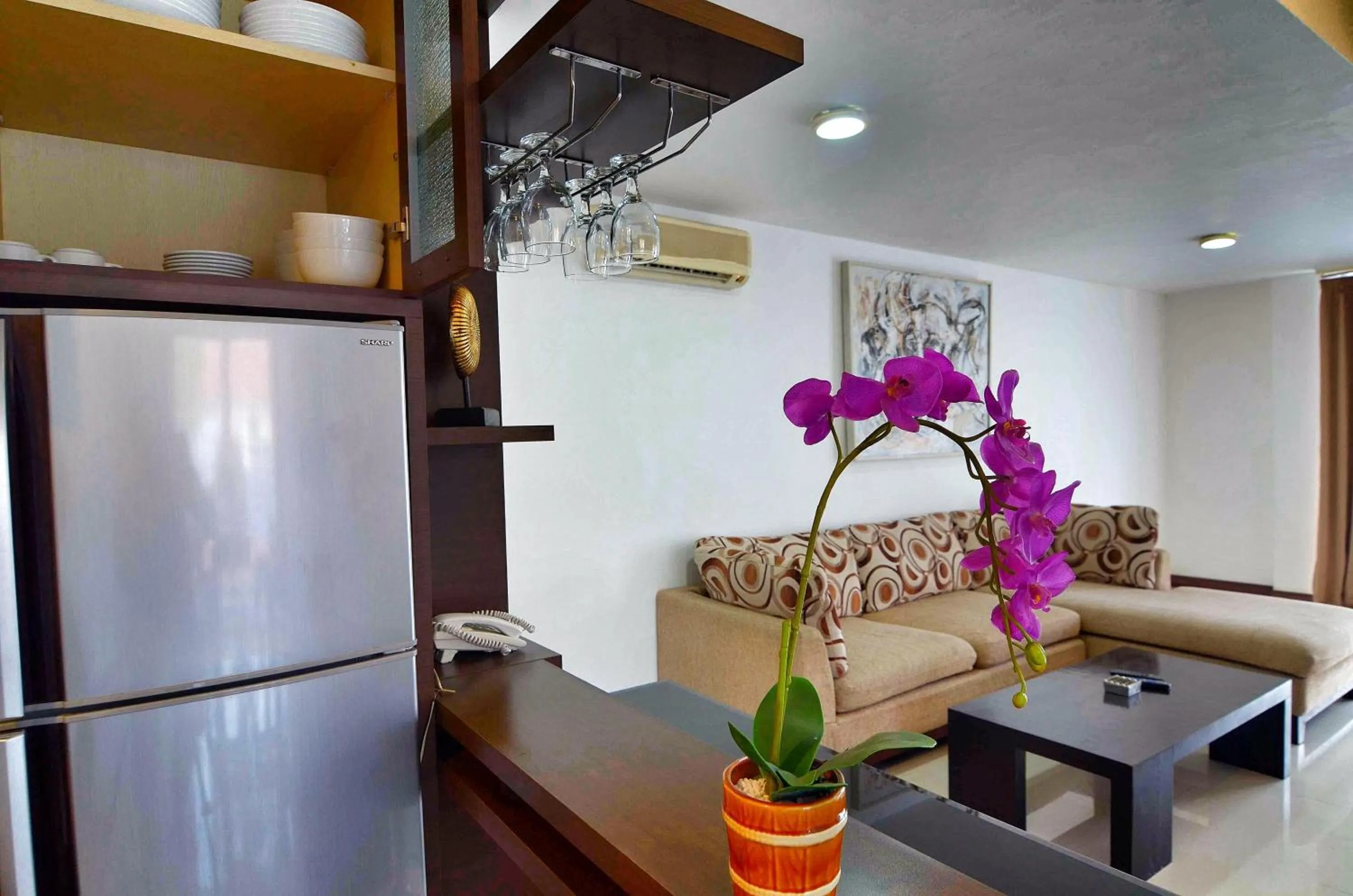 Kitchen or kitchenette in Sunset Residence and Condotel