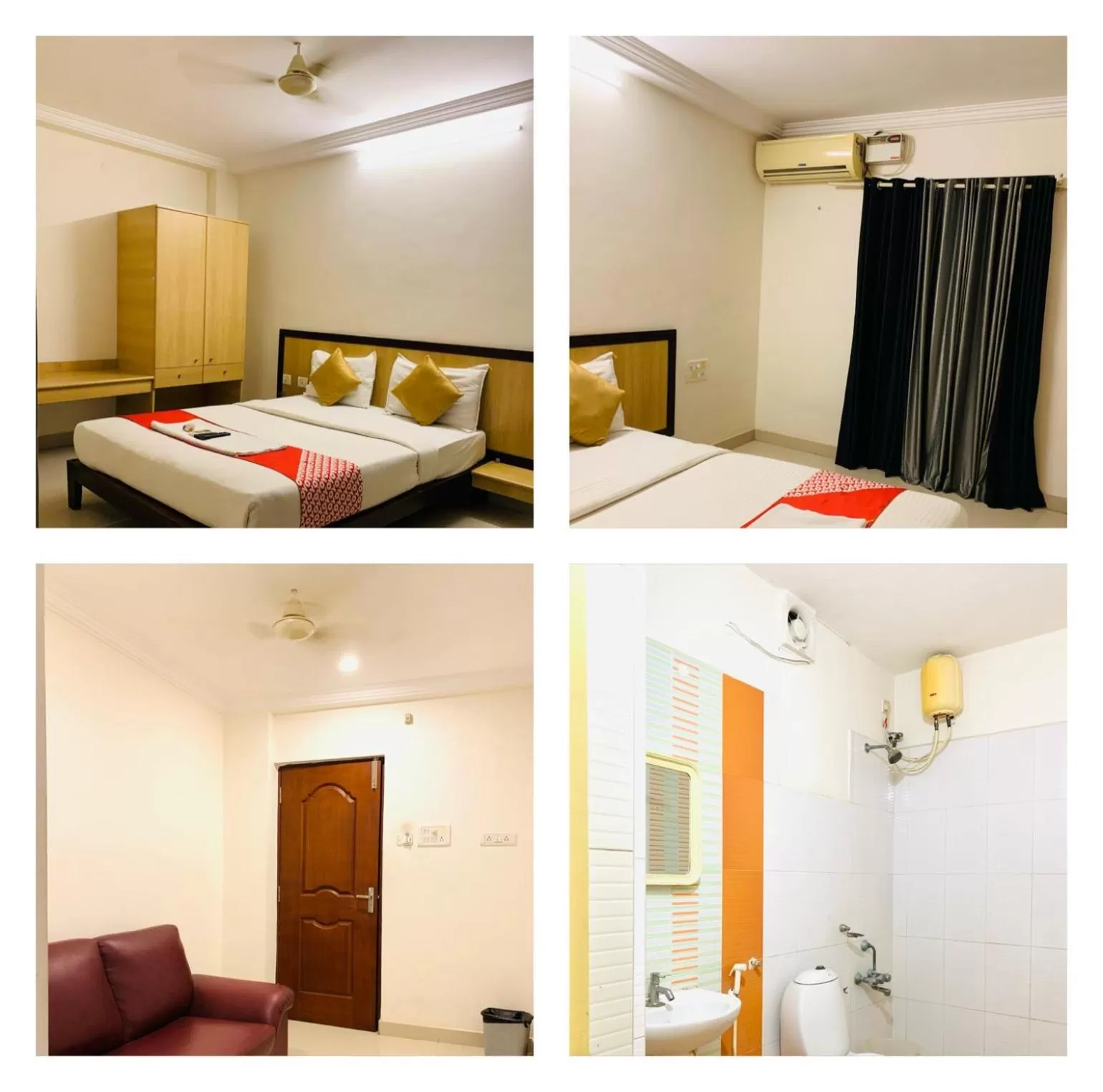 Photo of the whole room, Bed in Hotel Half Moon Chennai