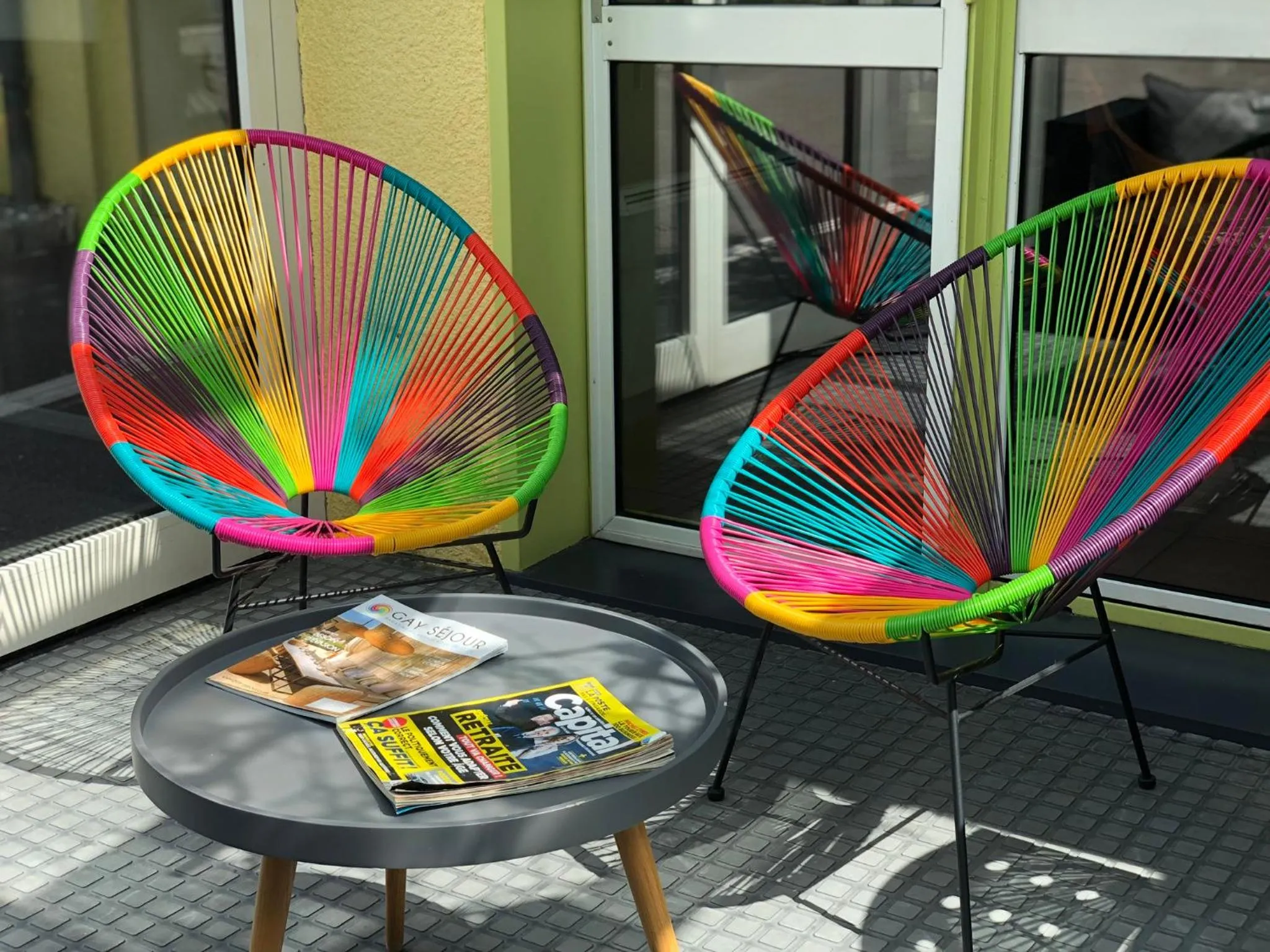 Patio in Hotel Arc-En-Ciel Colmar Contact Hotel