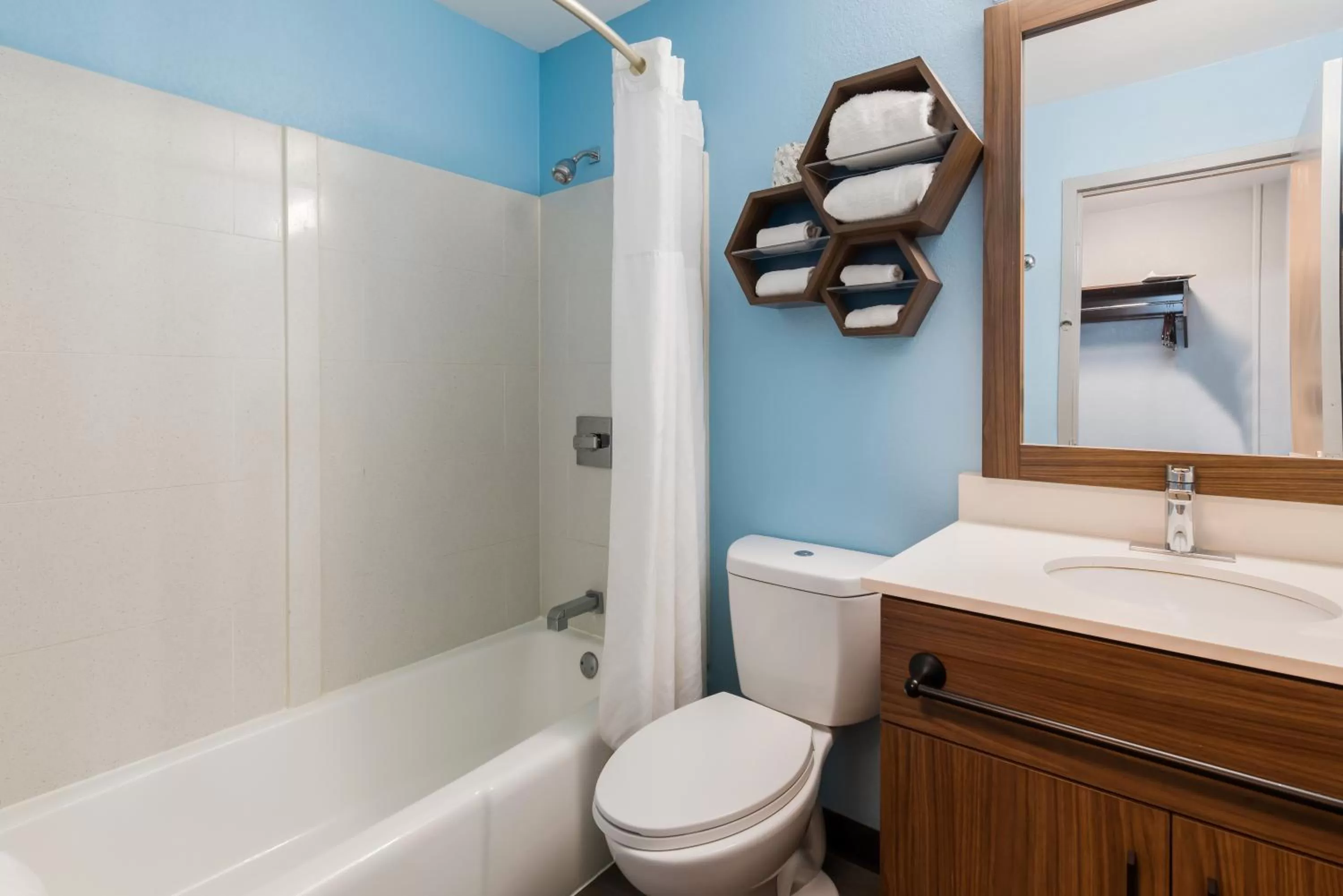 Bathroom in HomeTowne Studios by Red Roof Newport News - Hampton West