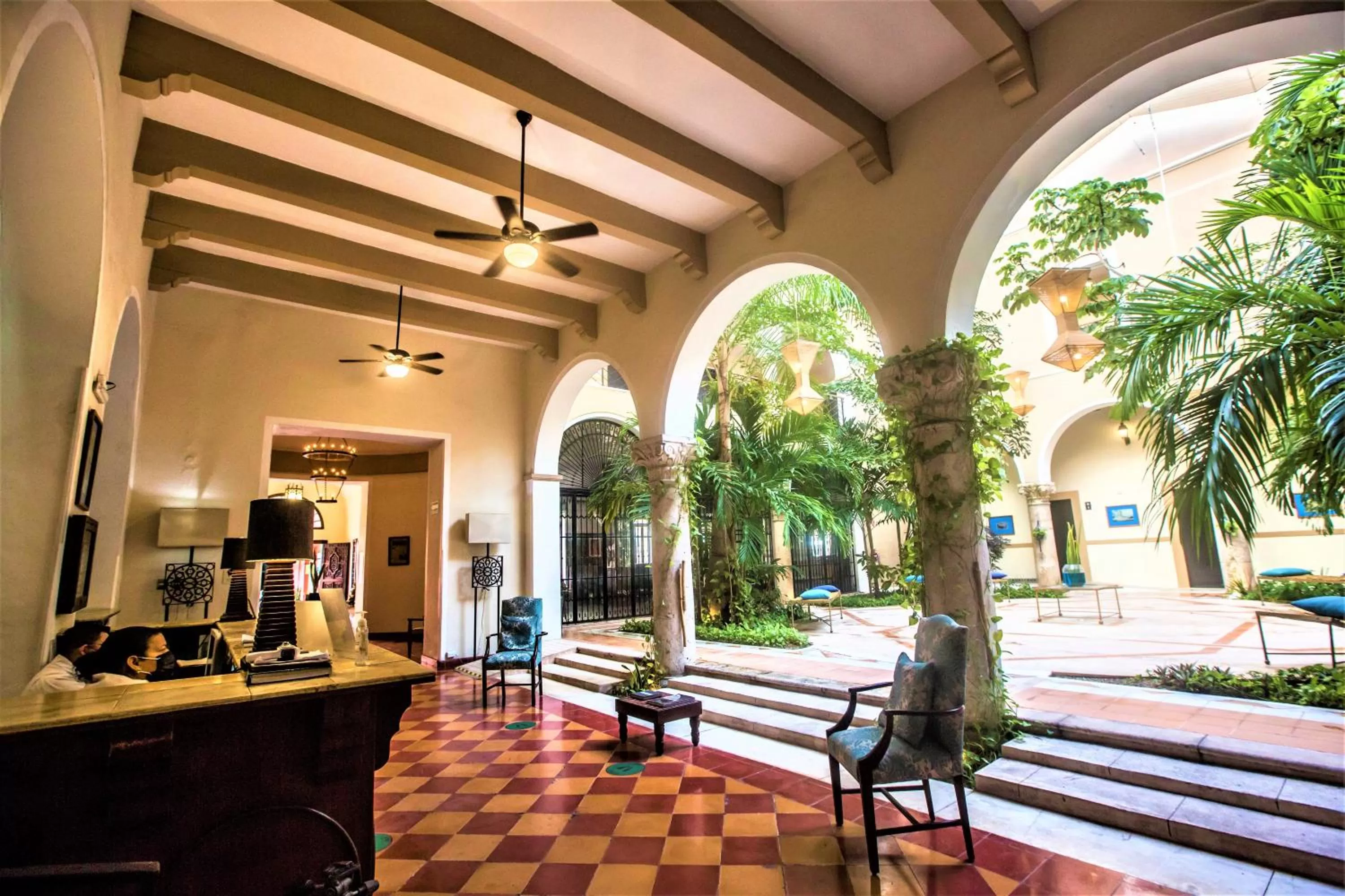 Lobby or reception in Hotel Merida