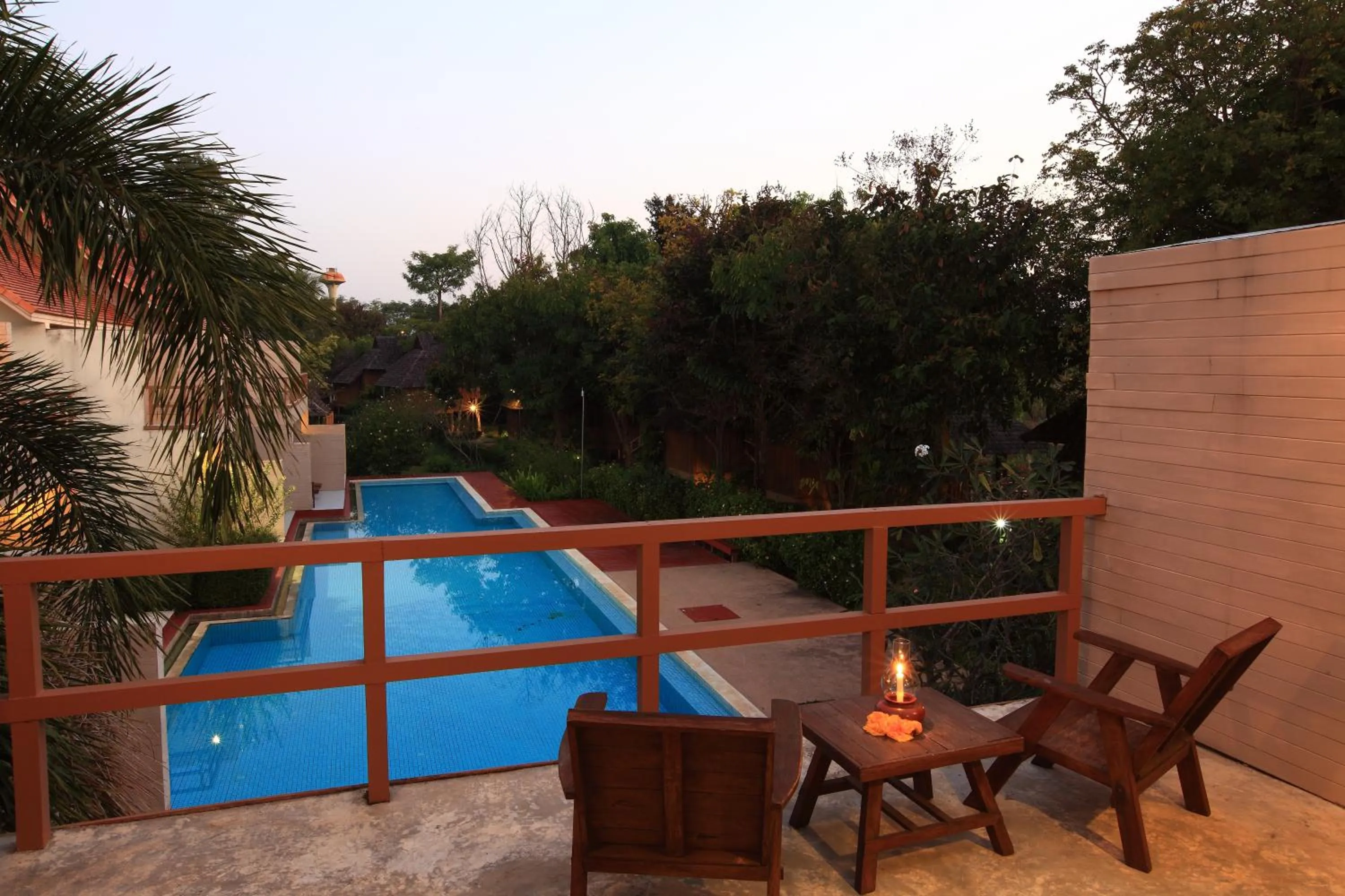 Pool view in Belle Villa Resort, Pai