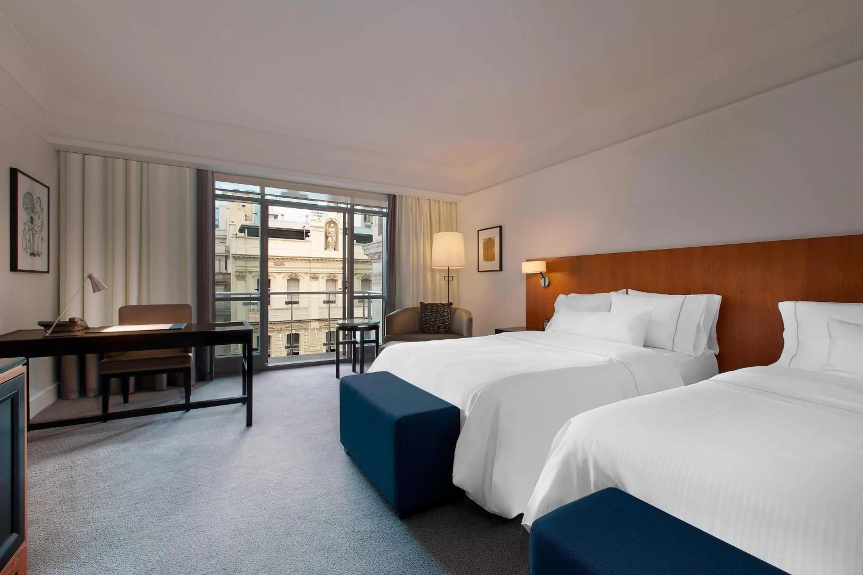 Deluxe Twin Room with Two Double Beds and External View in The Westin Melbourne