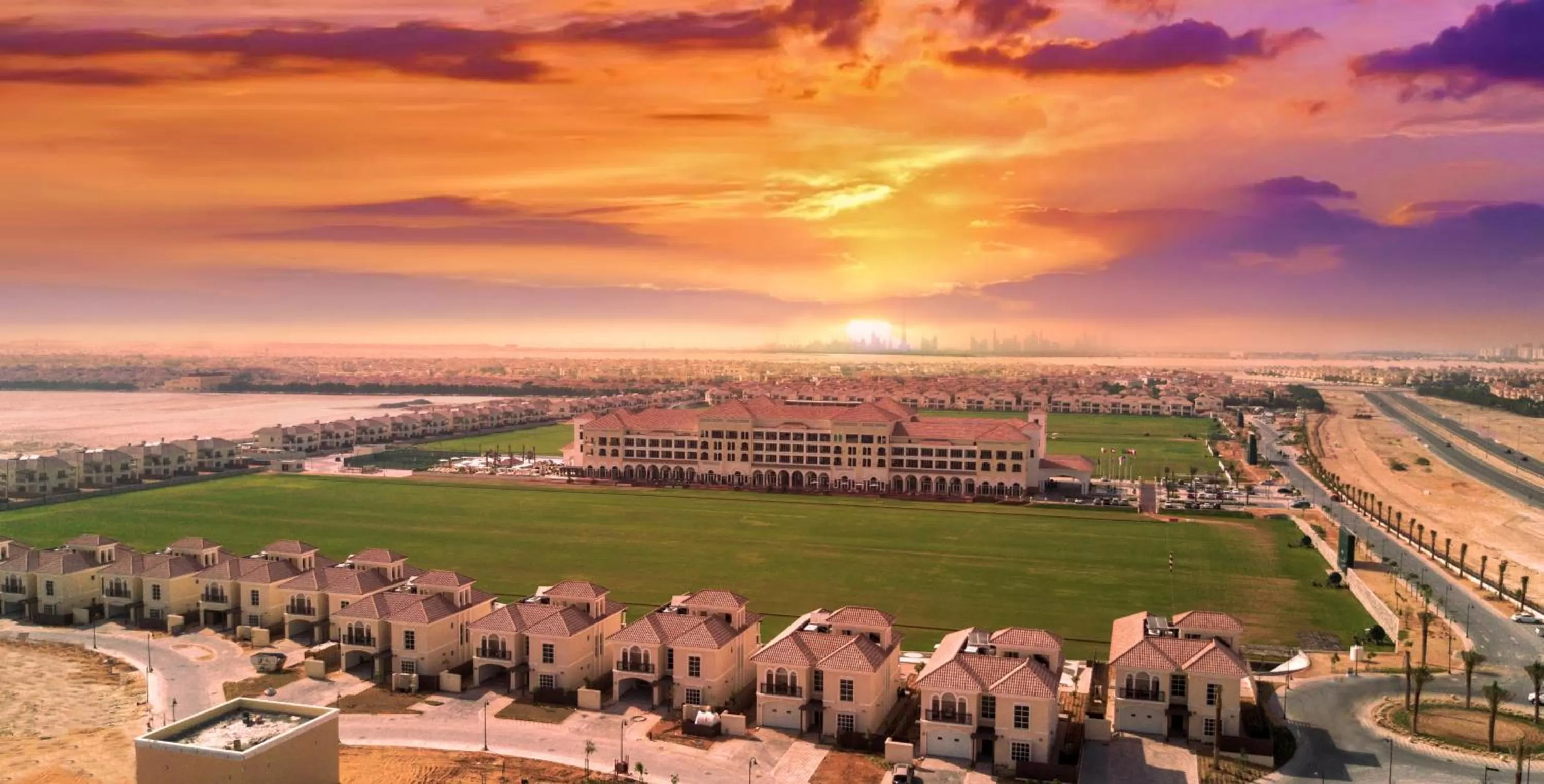 Bird's eye view in Al Habtoor Polo Resort
