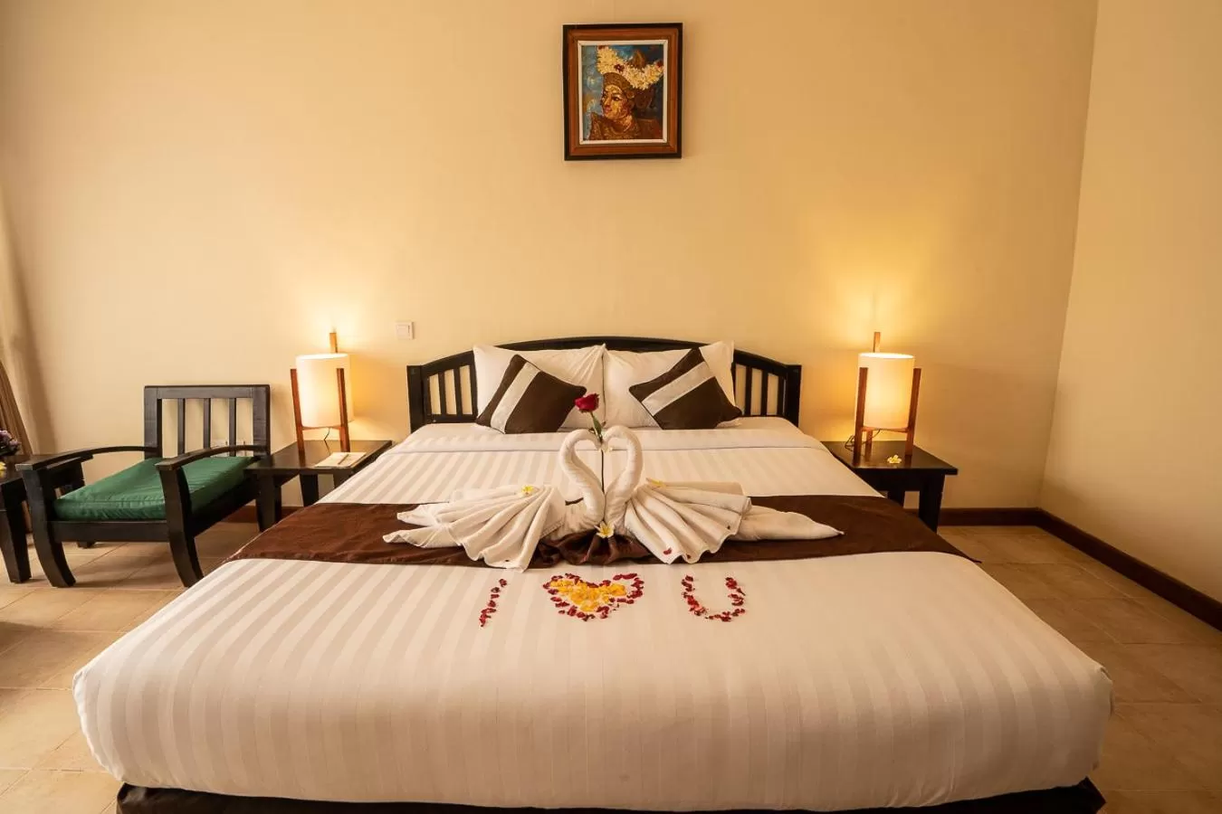 Bed in New Sunari Lovina Beach Resort