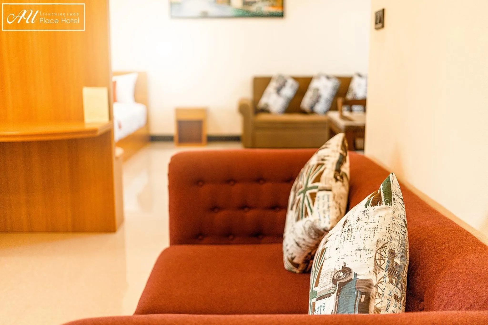 Seating area in AU Place Hotel