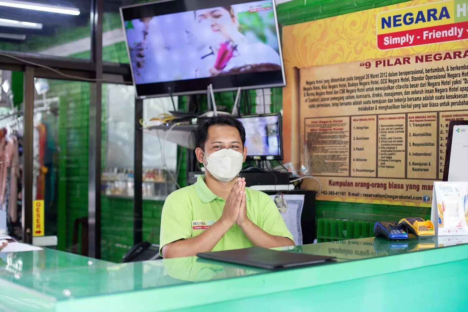 Lobby or reception in Negara Hotel - CHSE Certified