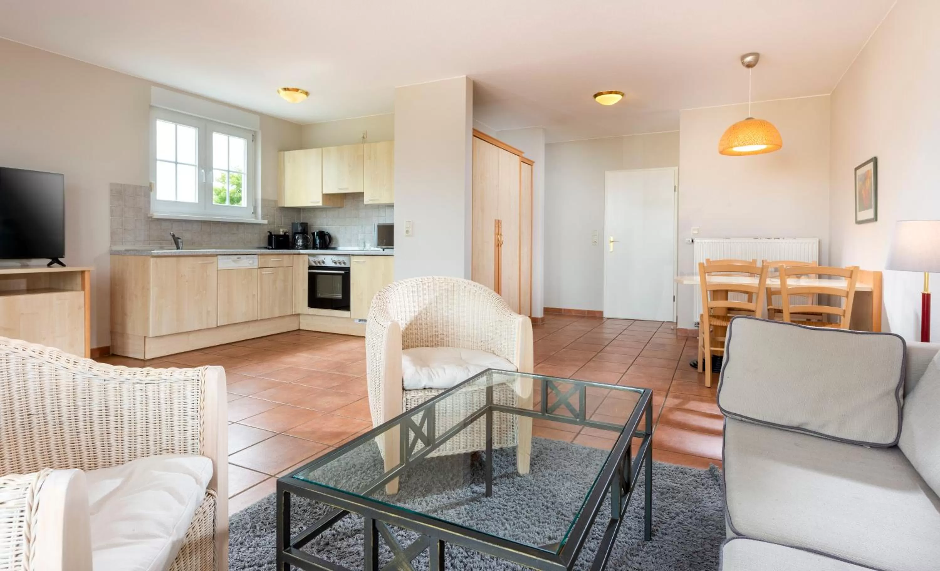 Living room in Precise Resort Rügen Apartments & SPLASH Erlebniswelt