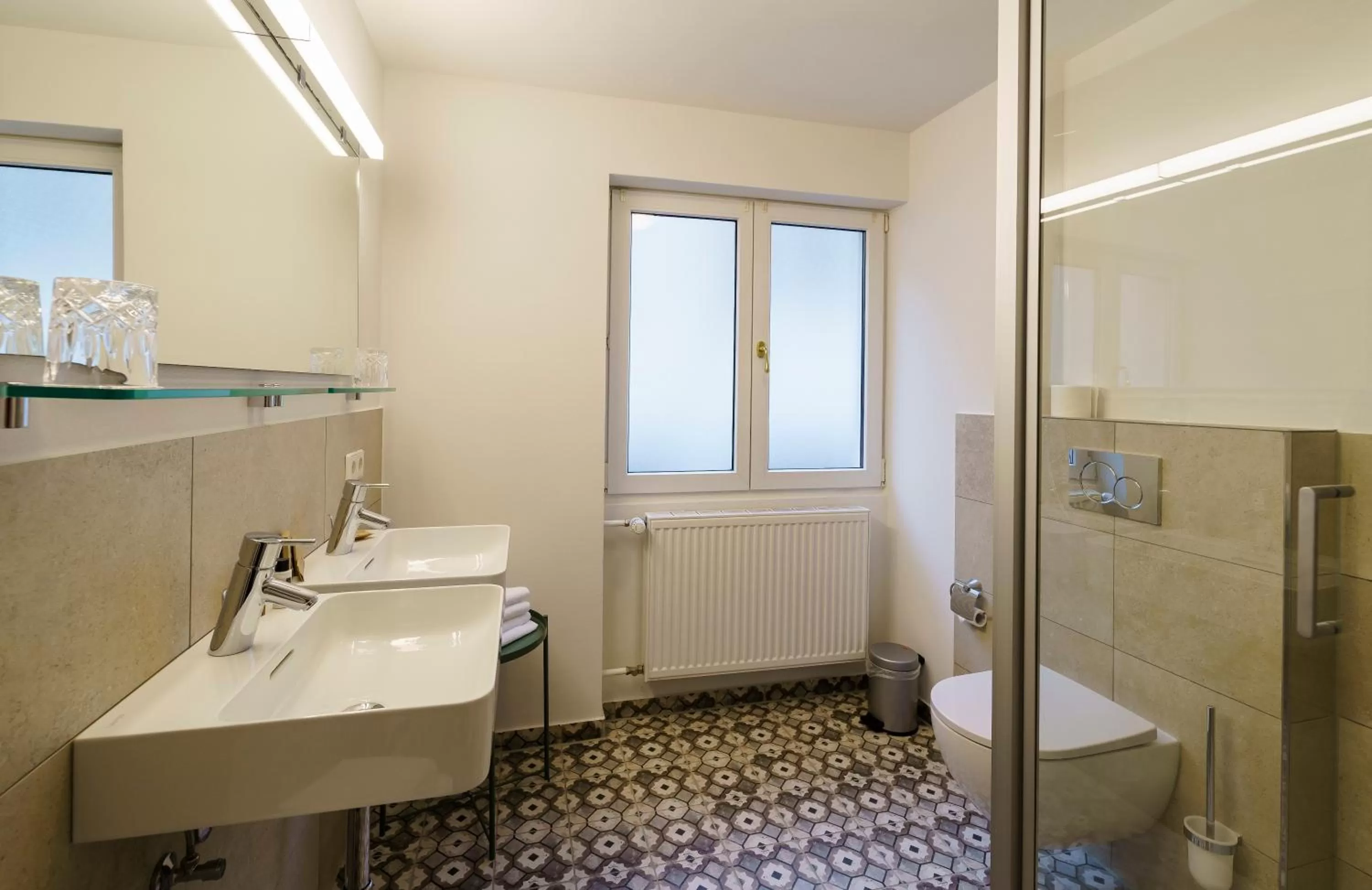 Shower in Hotel Rappen am Münsterplatz