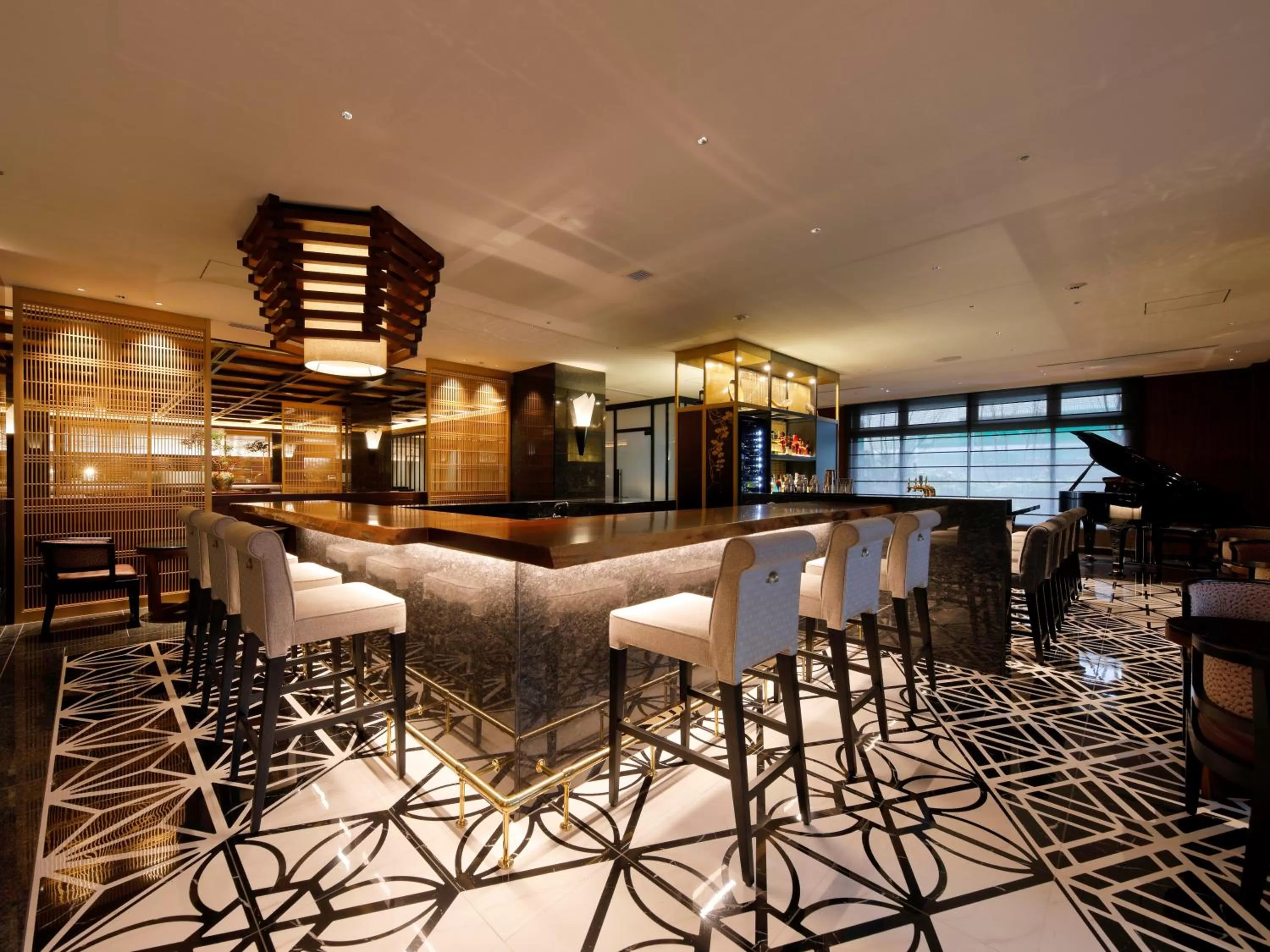 Lounge or bar, Lounge/Bar in THE HOTEL SANRAKU KANAZAWA 21th December 2022 OPEN