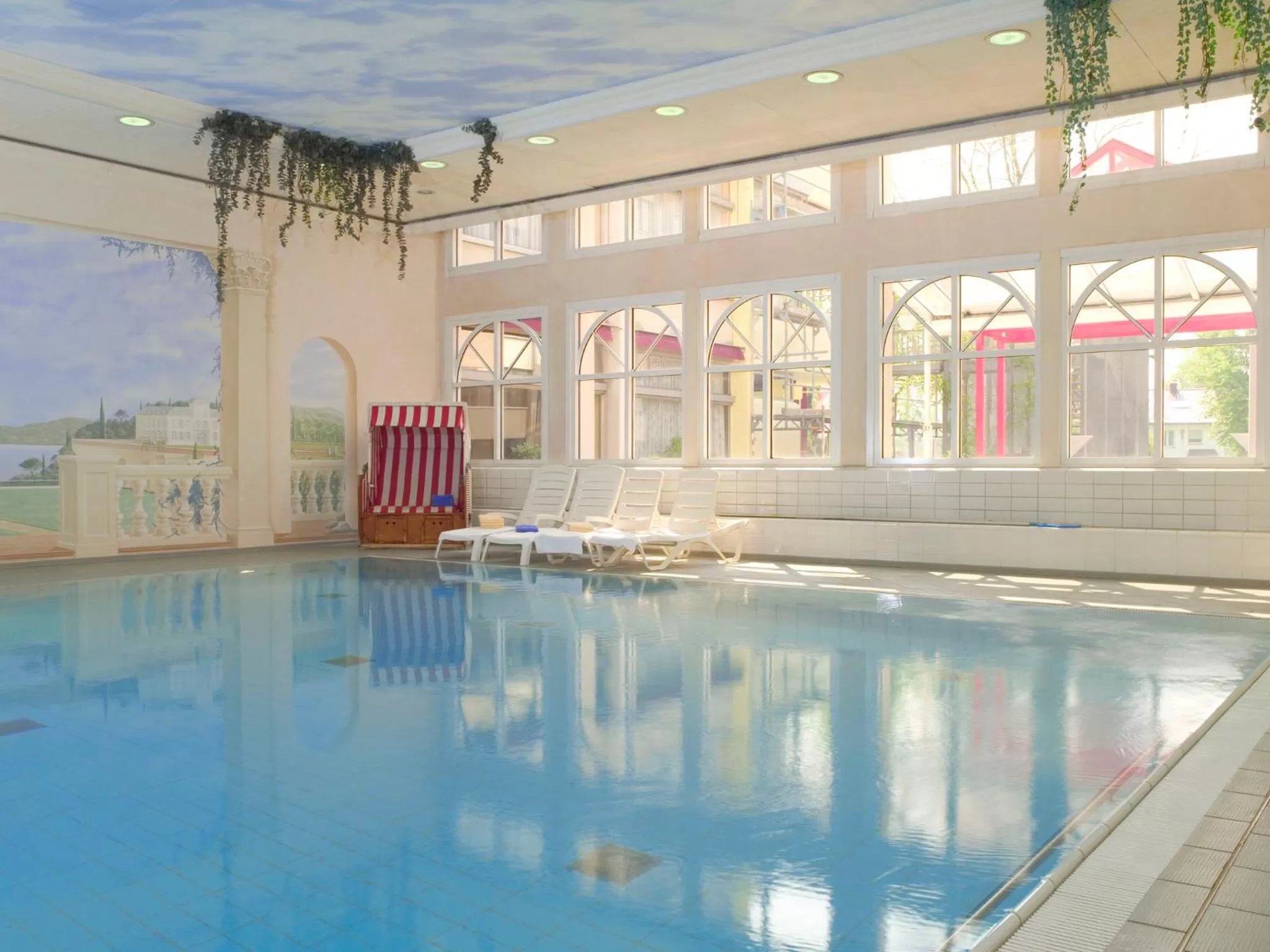 Pool view, Swimming Pool in Hotel Am Rosenpark