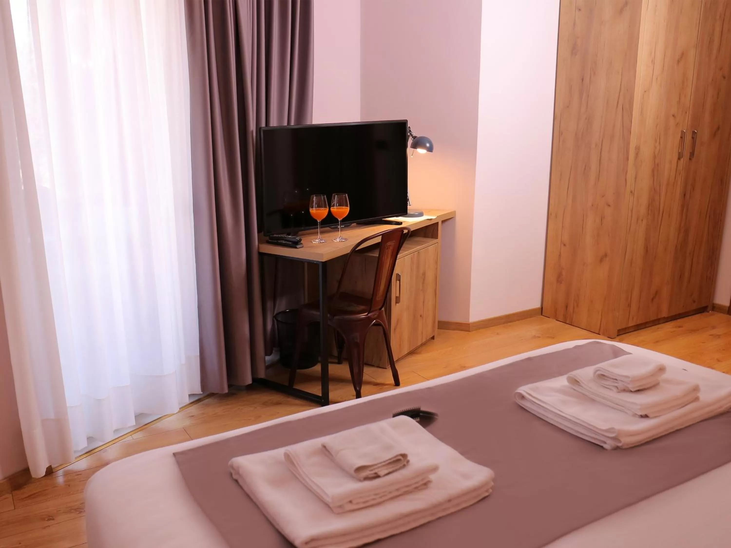 Bed in Oda Hotel Tirana