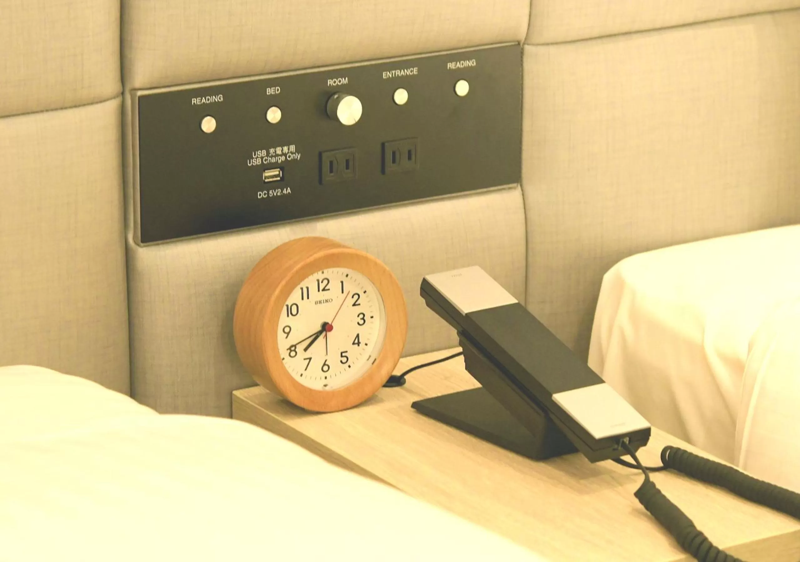 Decorative detail, Bed in Oriental Hotel Fukuoka Hakata Station