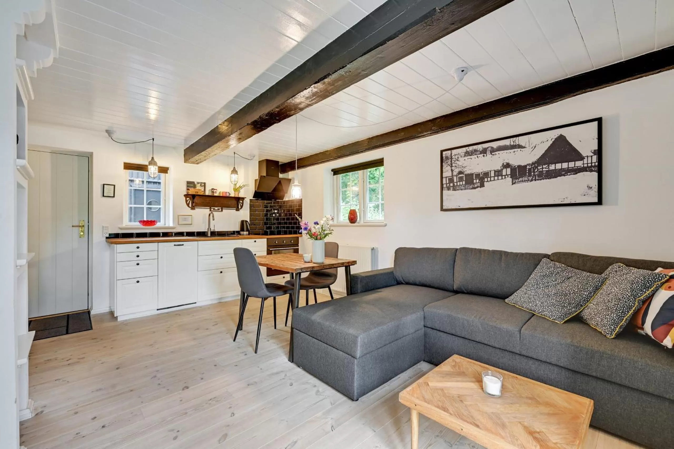Living room in Hørhavegården B&B