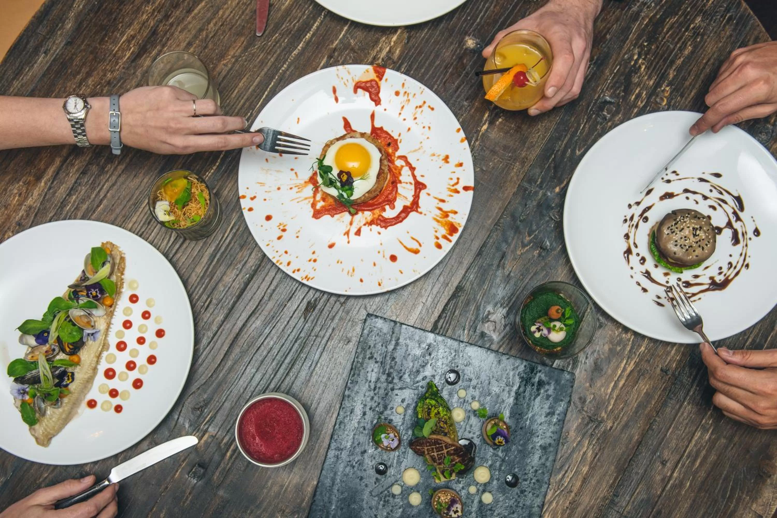 Food close-up in Karma Sanctum Soho Hotel