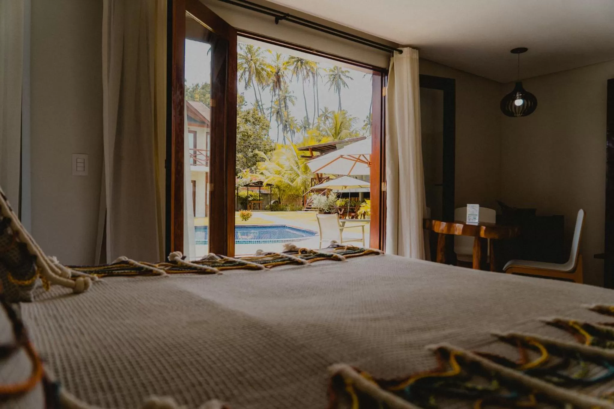 Bed in Pousada Rangai