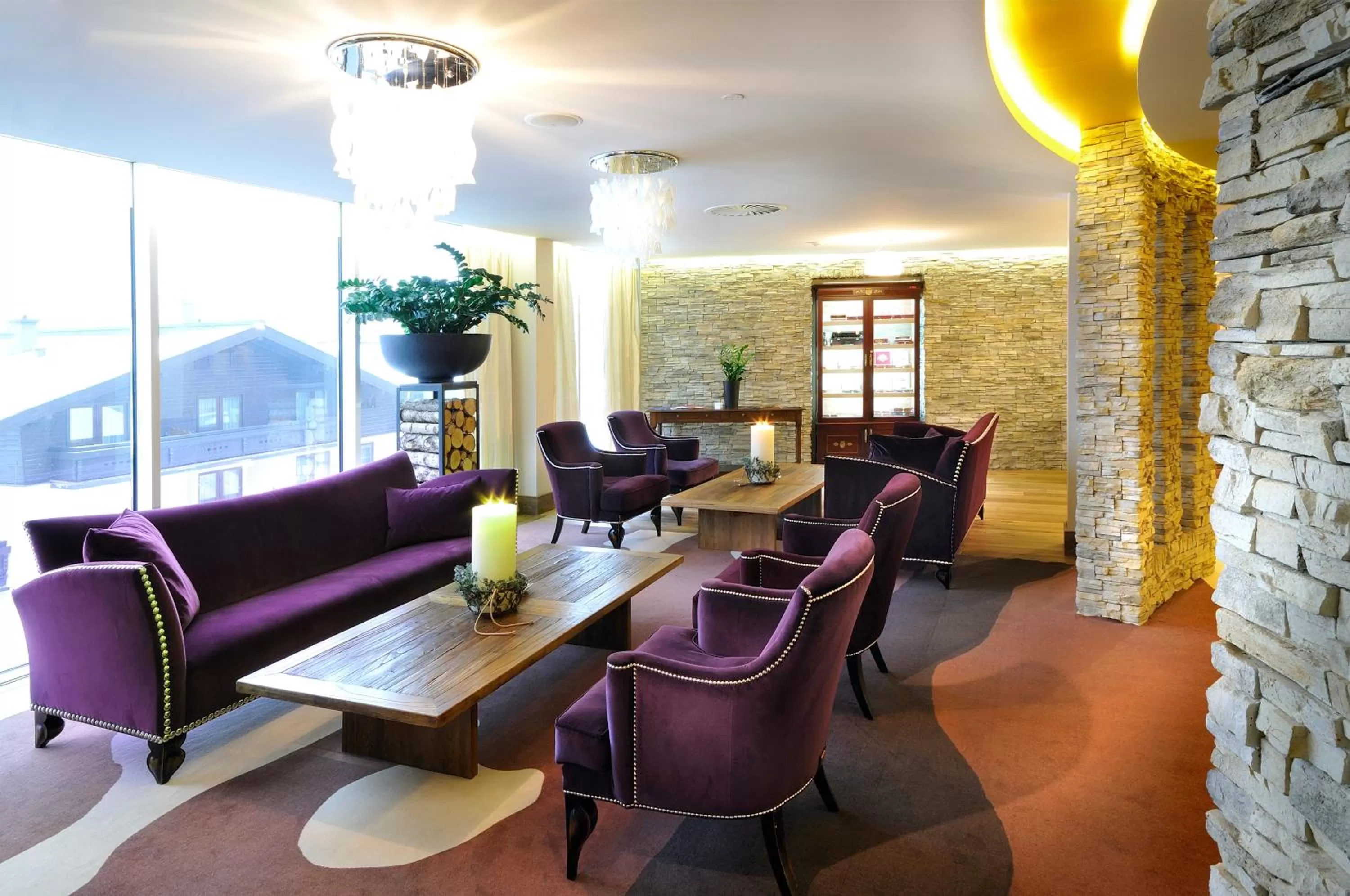Lounge or bar in Stammhaus im Hotel Alpine Palace