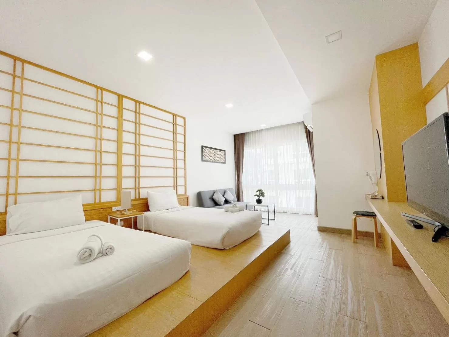Property building, Bed in Hinoki Hotel - ONSEN Chiang Mai