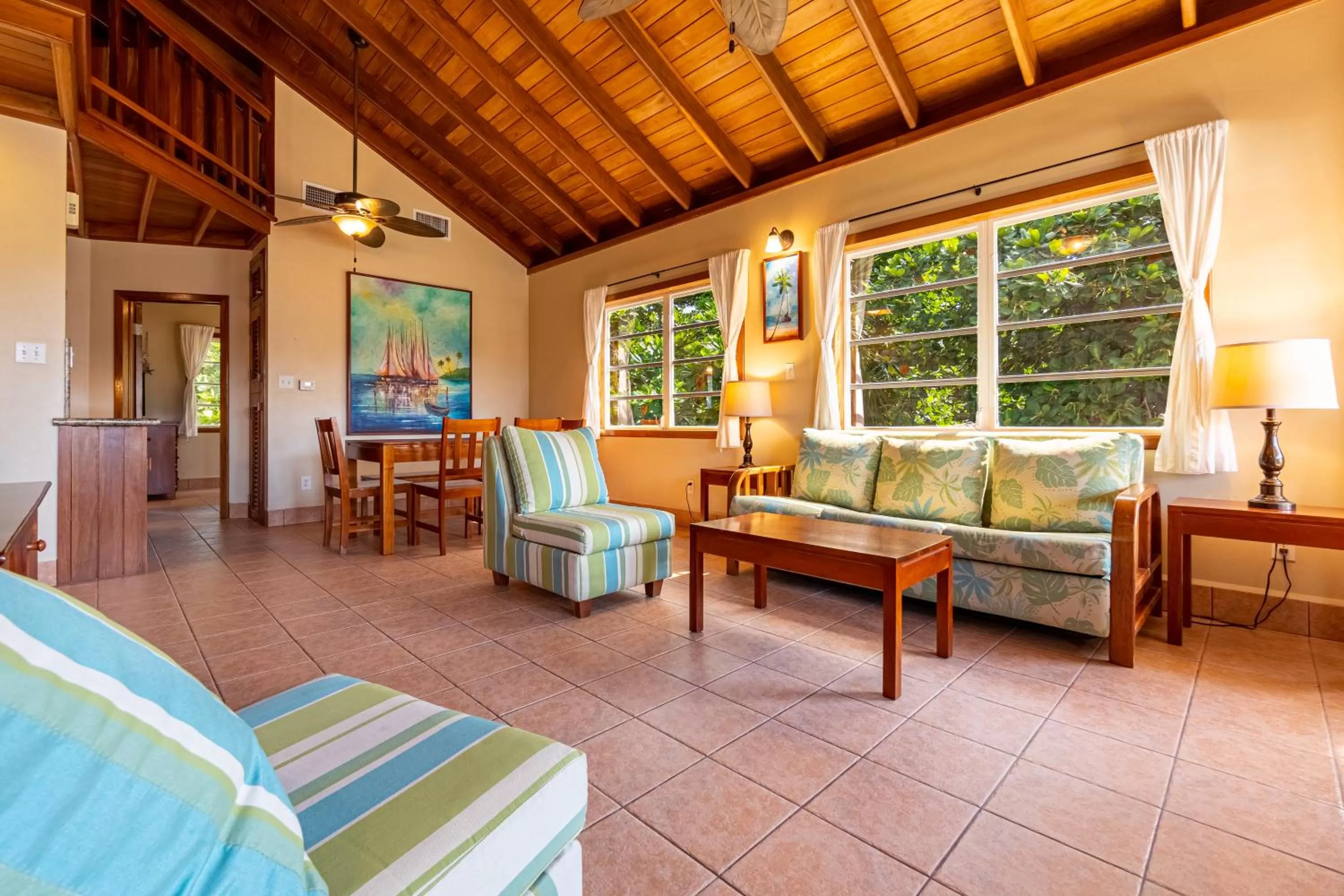 Living room in Belizean Shores Resort