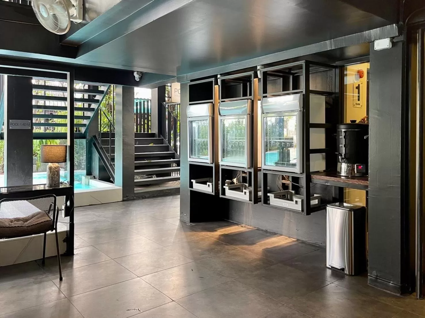 Seating area in POR Santitham