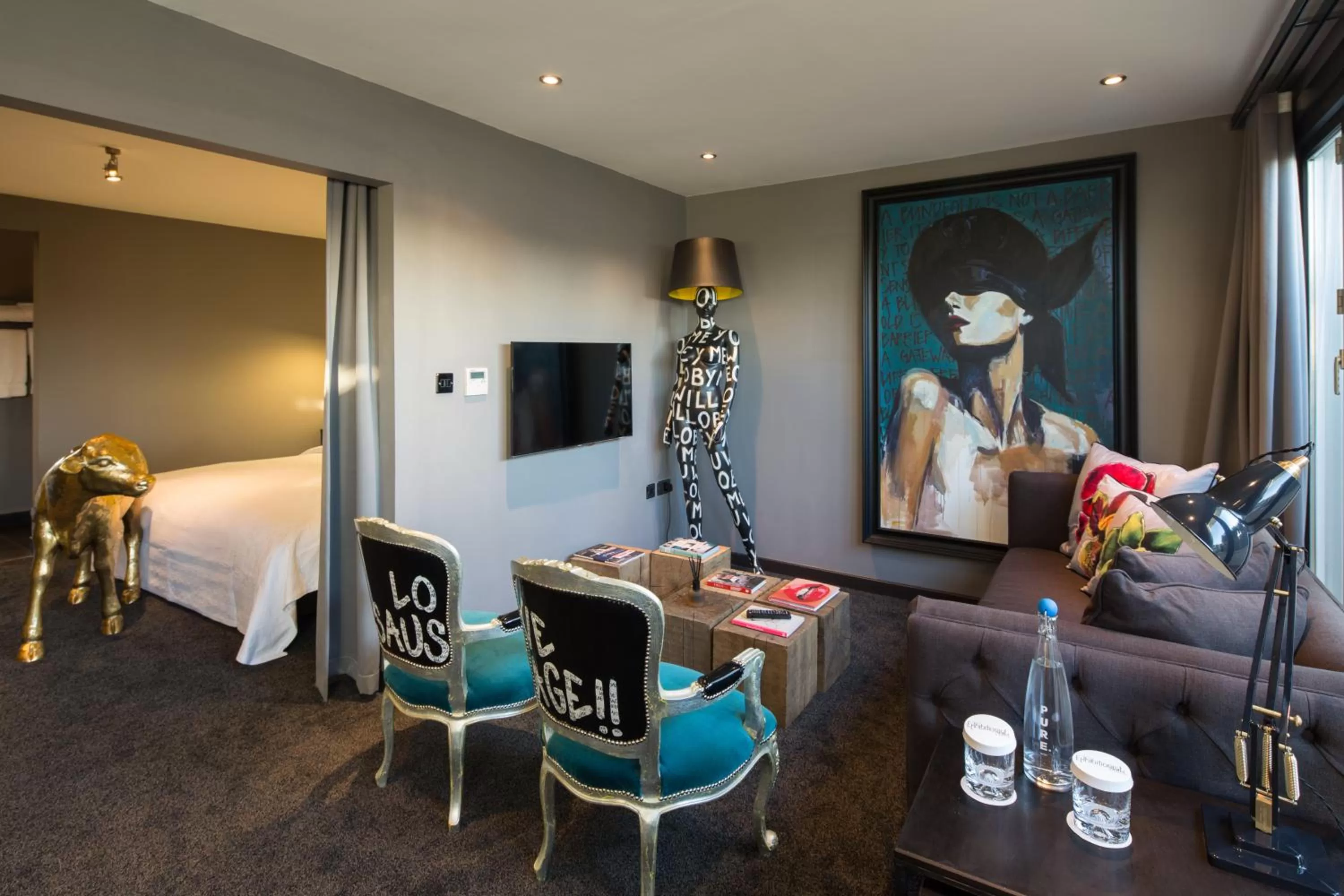 Living room in The Exhibitionist Hotel