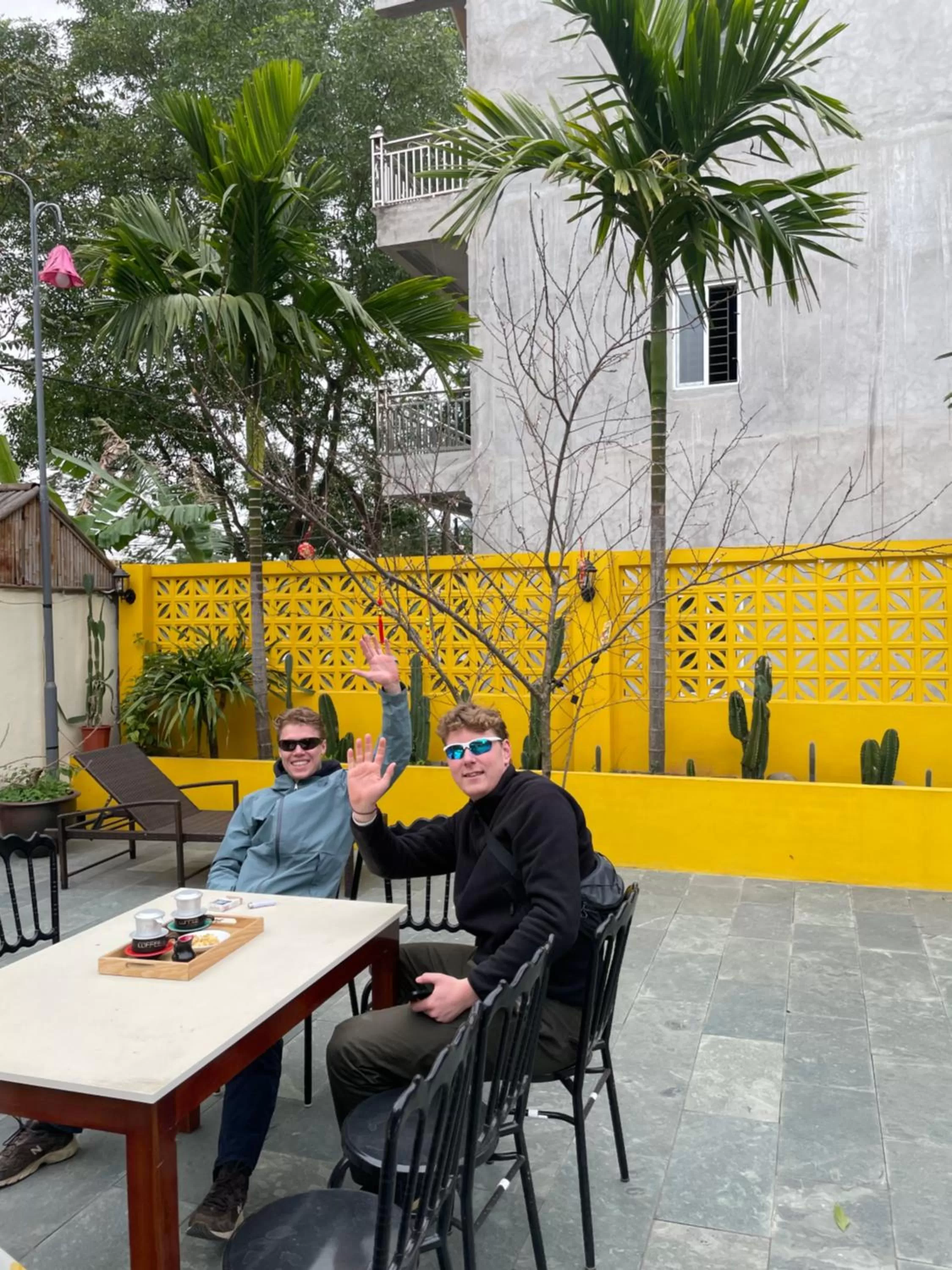 group of guests in Chez Loan Hotel