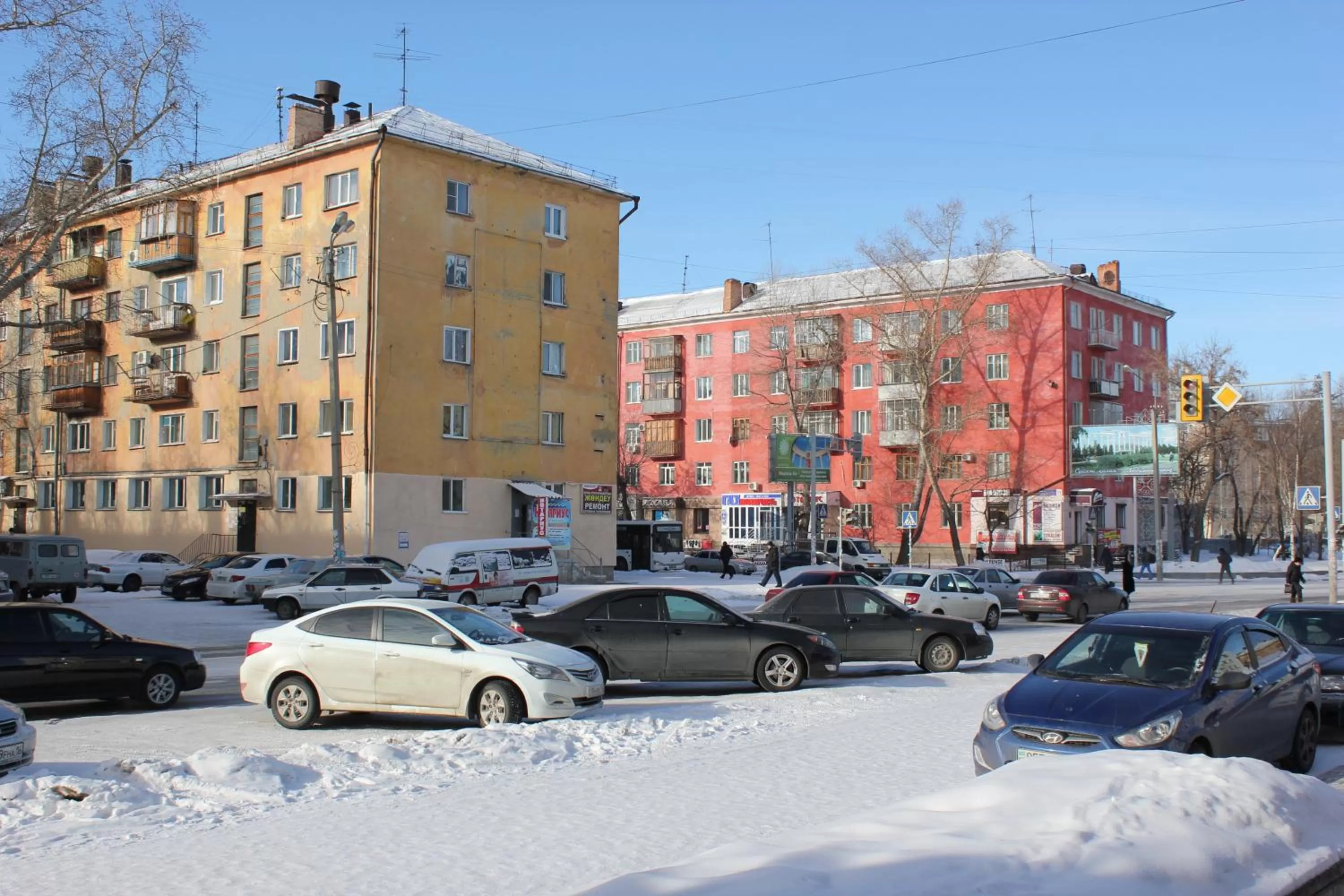 Property building, Winter in Ust-Kamenogorsk Hotel