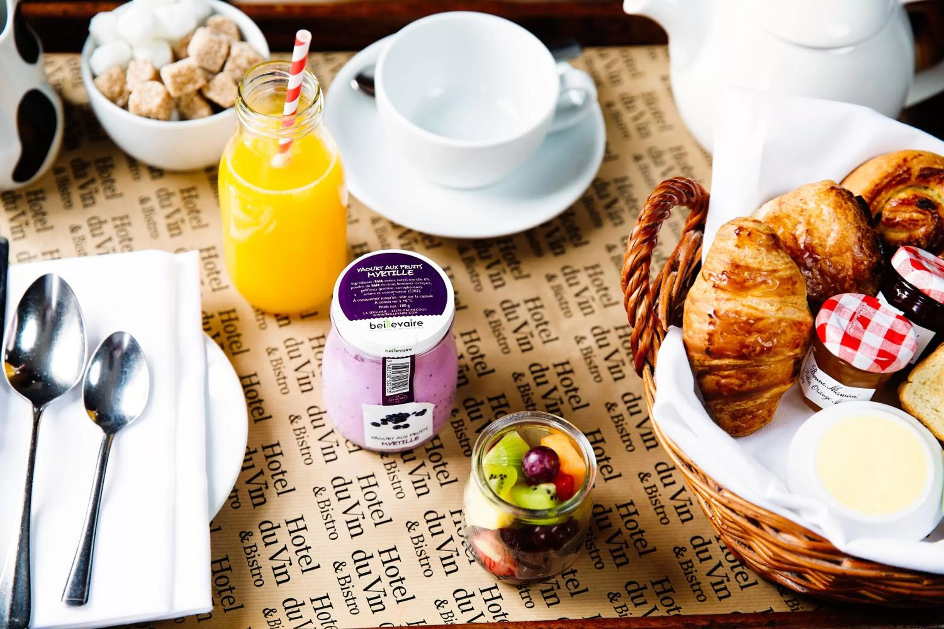 Continental breakfast in Hotel Du Vin Stratford