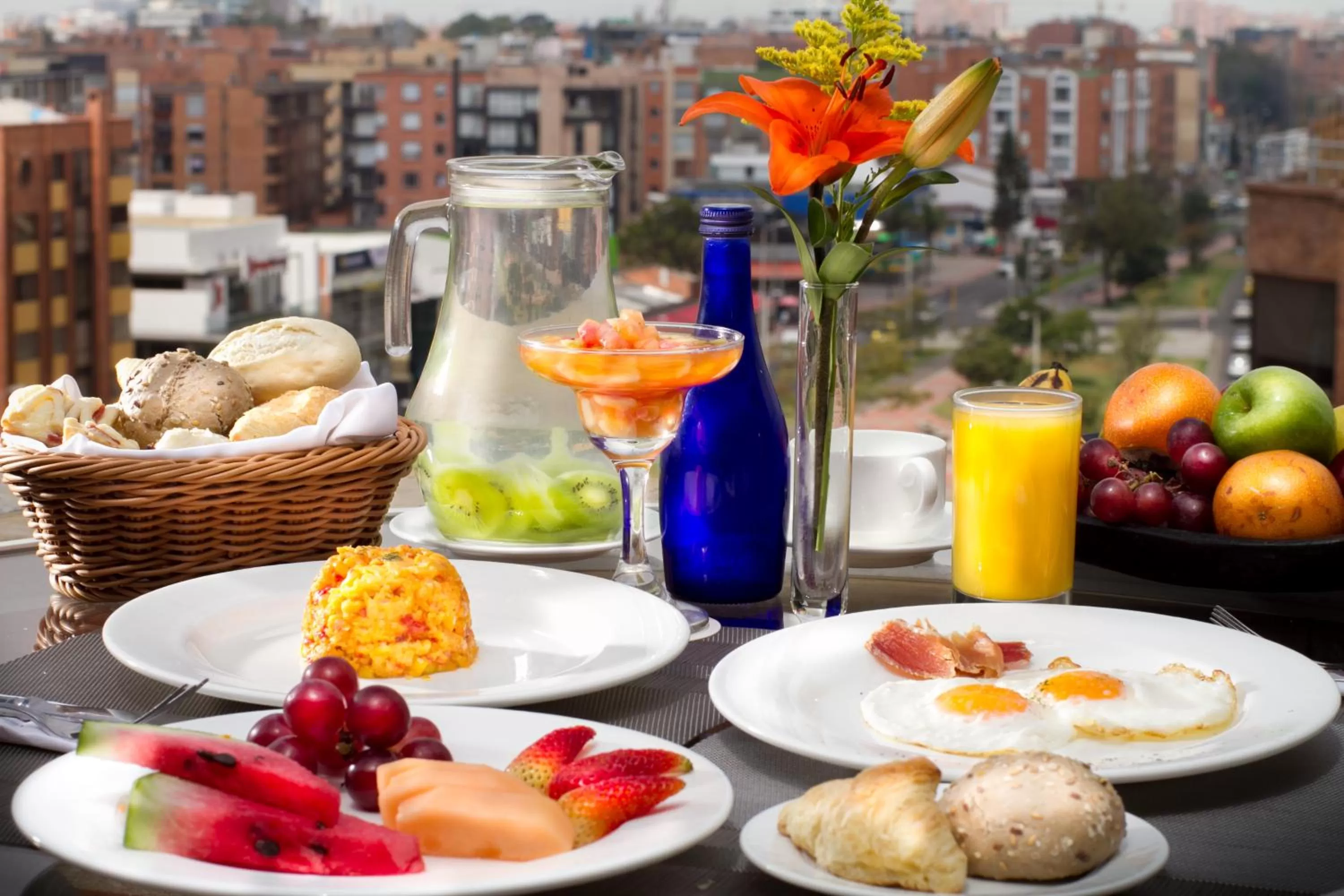 Buffet breakfast in Santafe Boutique Hotel