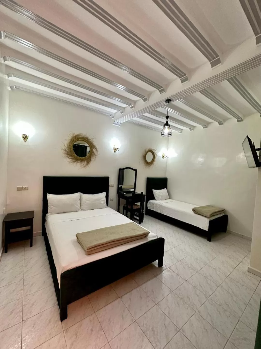 Bed in Hôtel Restaurant Zaghro