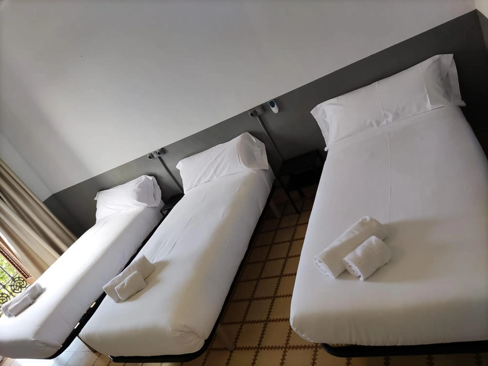 Bed in Hotel Monegal