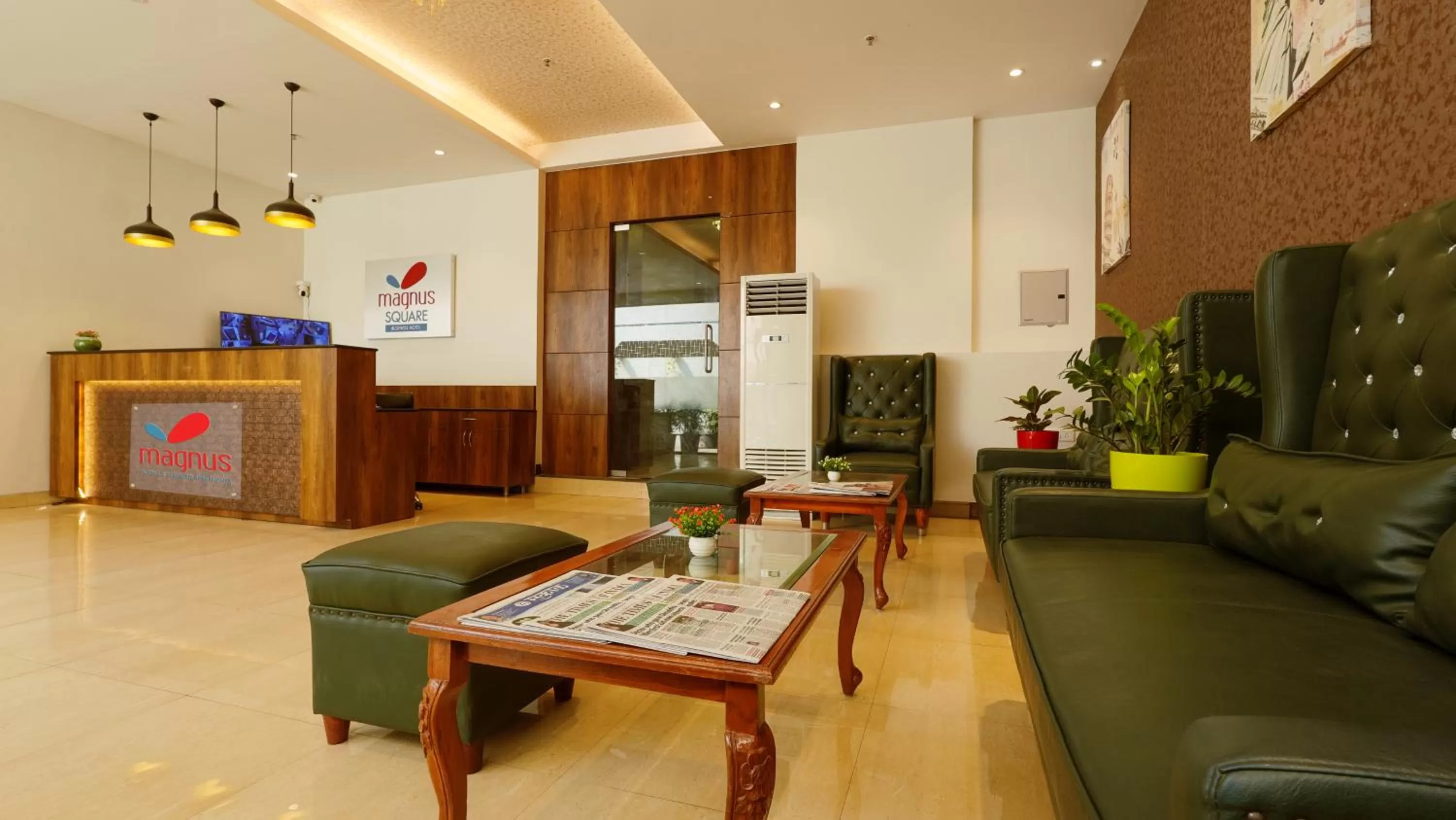 Lobby or reception in Magnus Square Business Hotel near Pune Airport