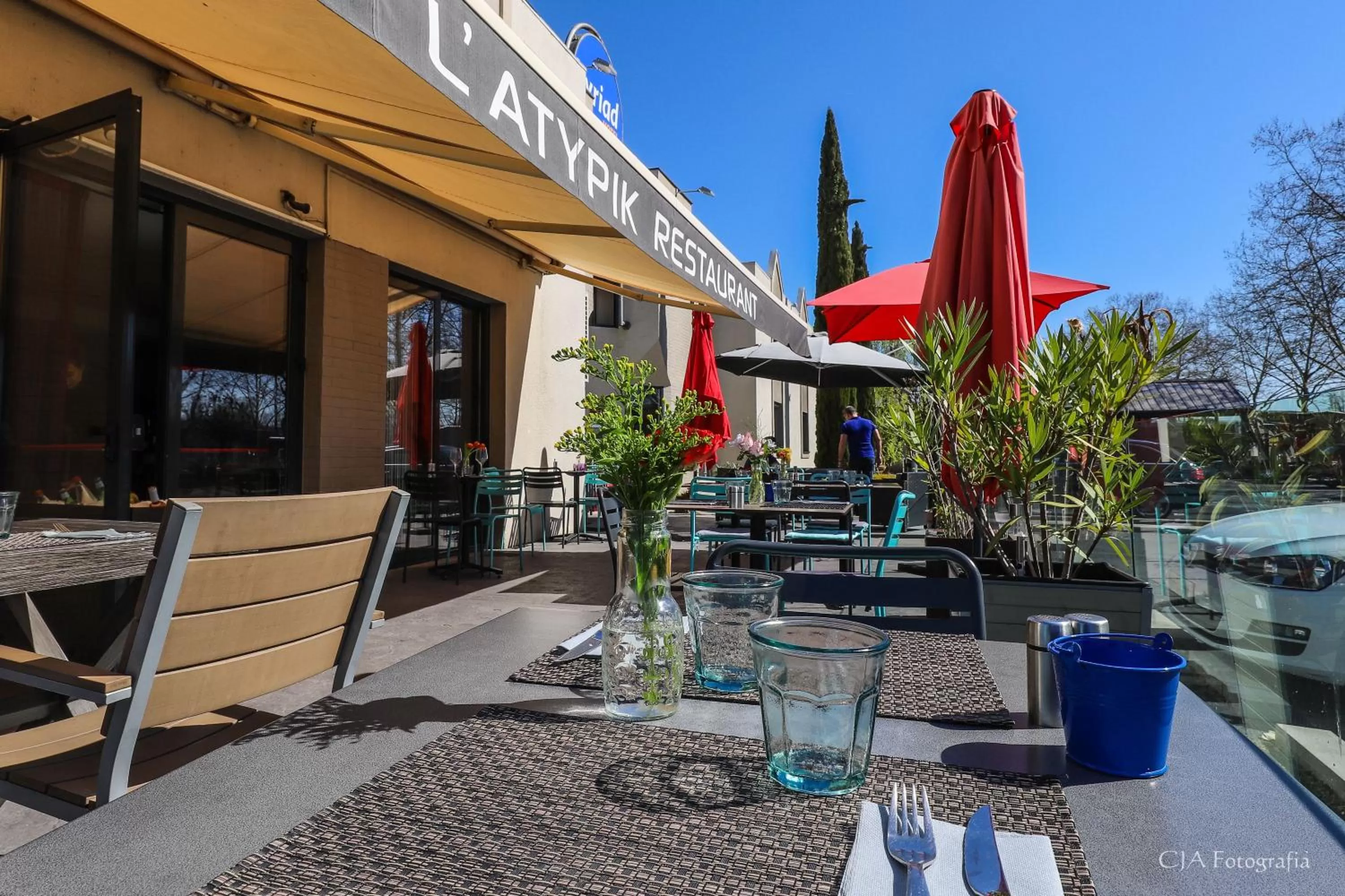 Balcony/Terrace in Hotel Restaurant Kyriad Brive Centre