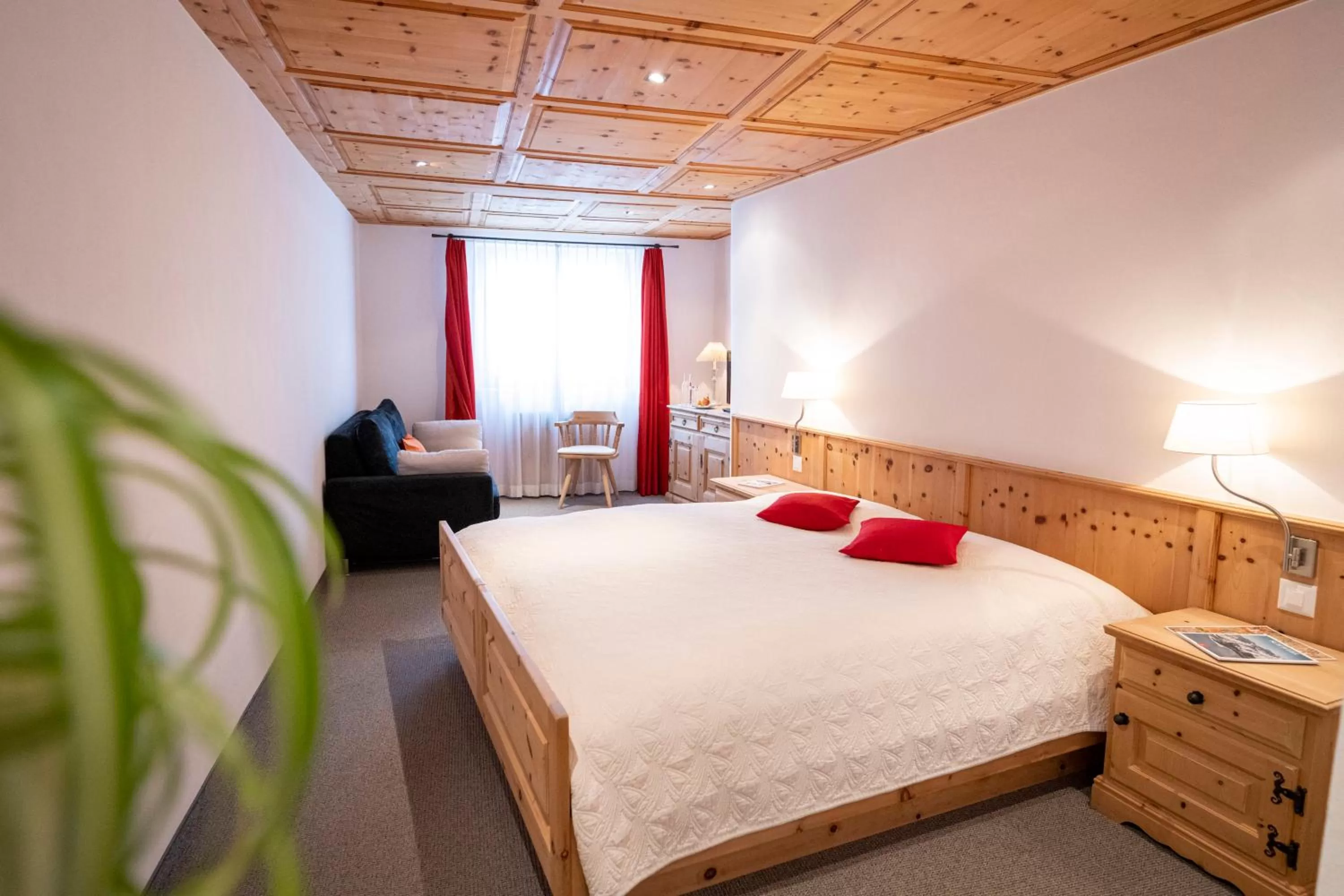 Bed in Hotel Engiadina