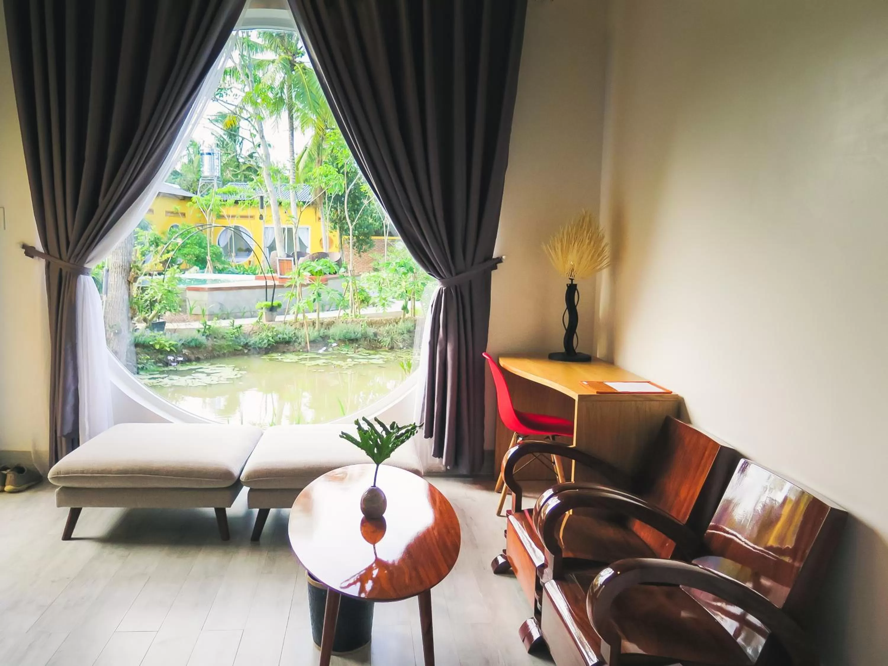 Seating area in Binh Minh Eco Lodge