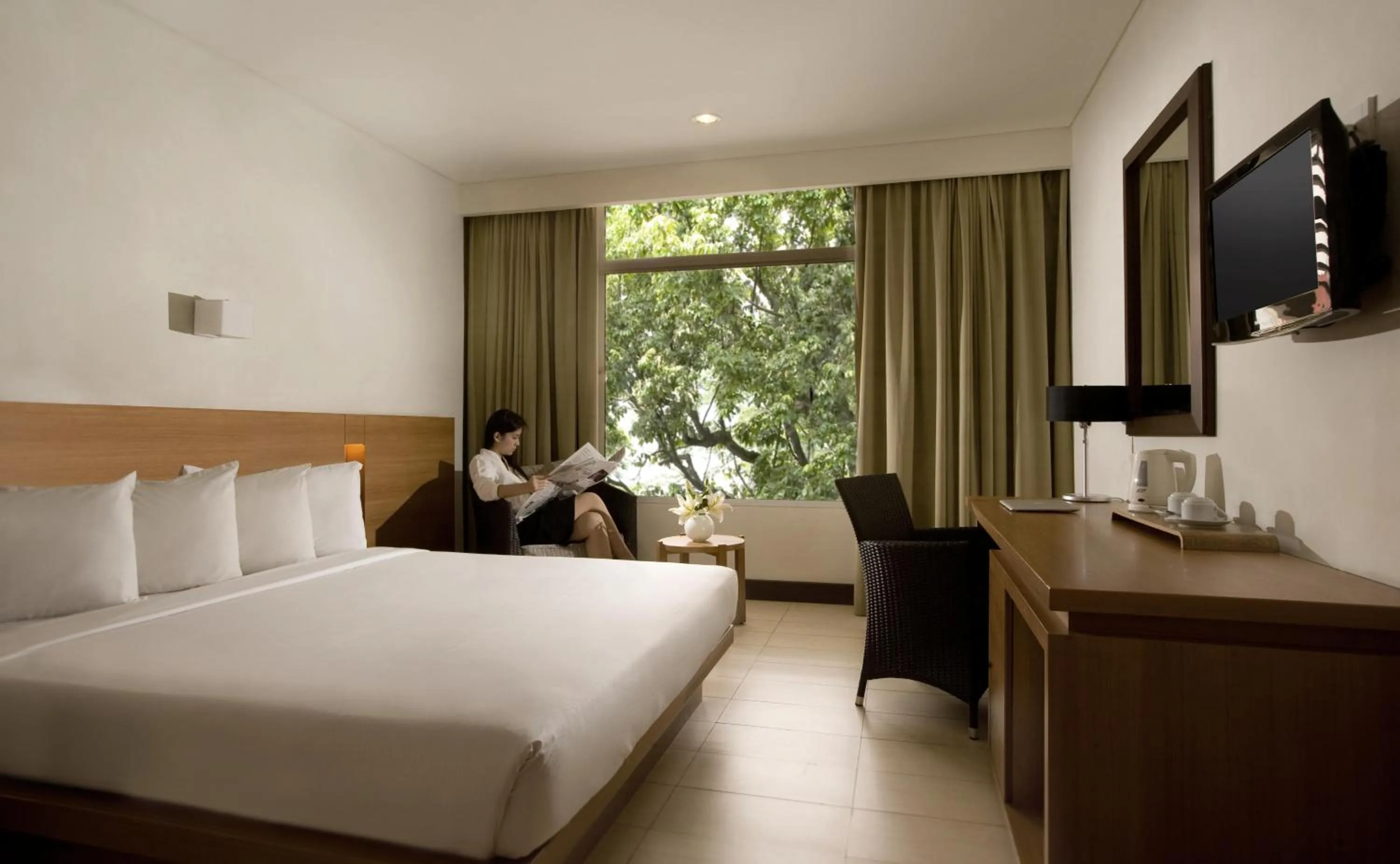 Bed in Hotel Santika Bandung