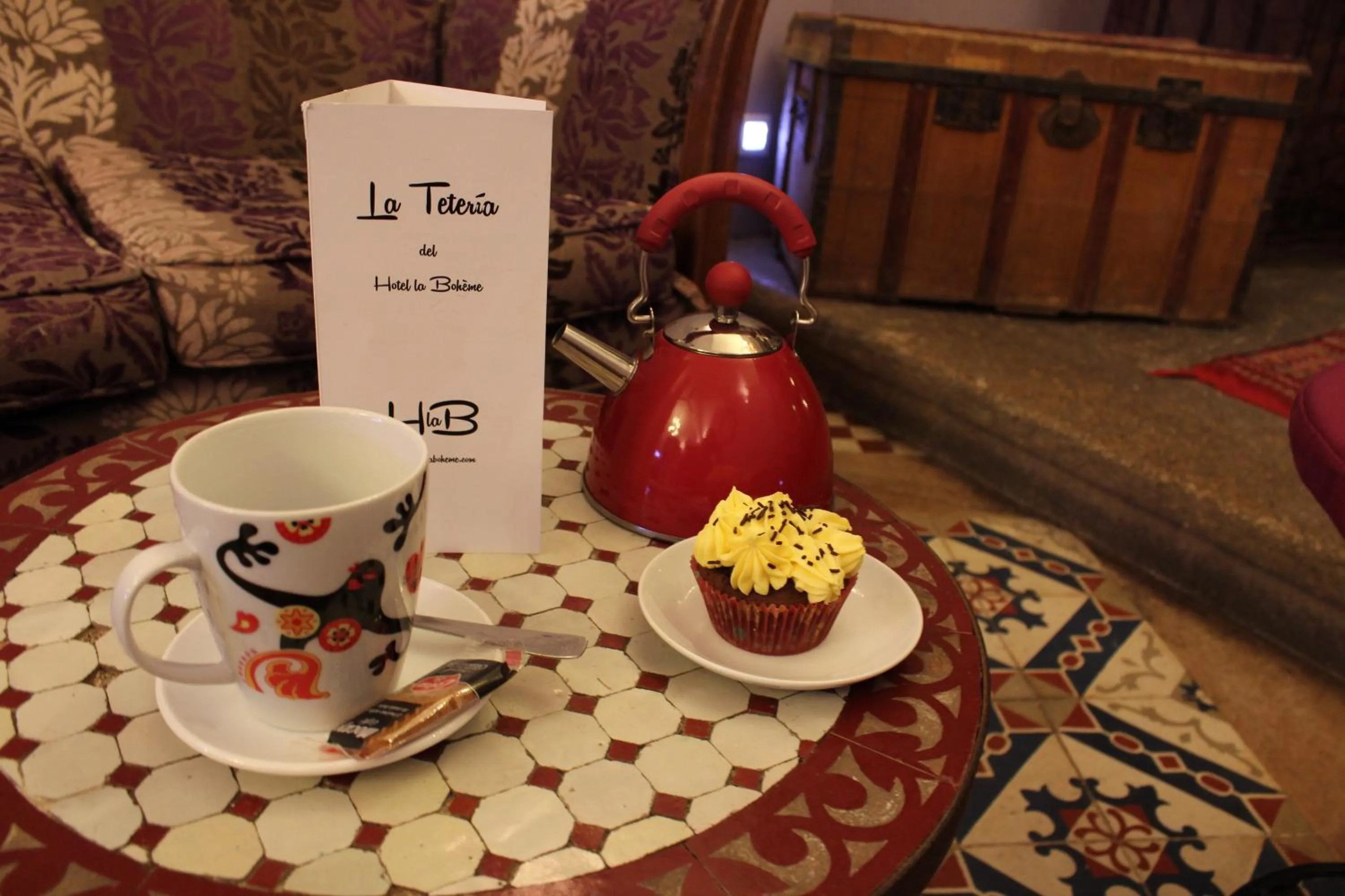 Food and drinks in Hotel la Boheme