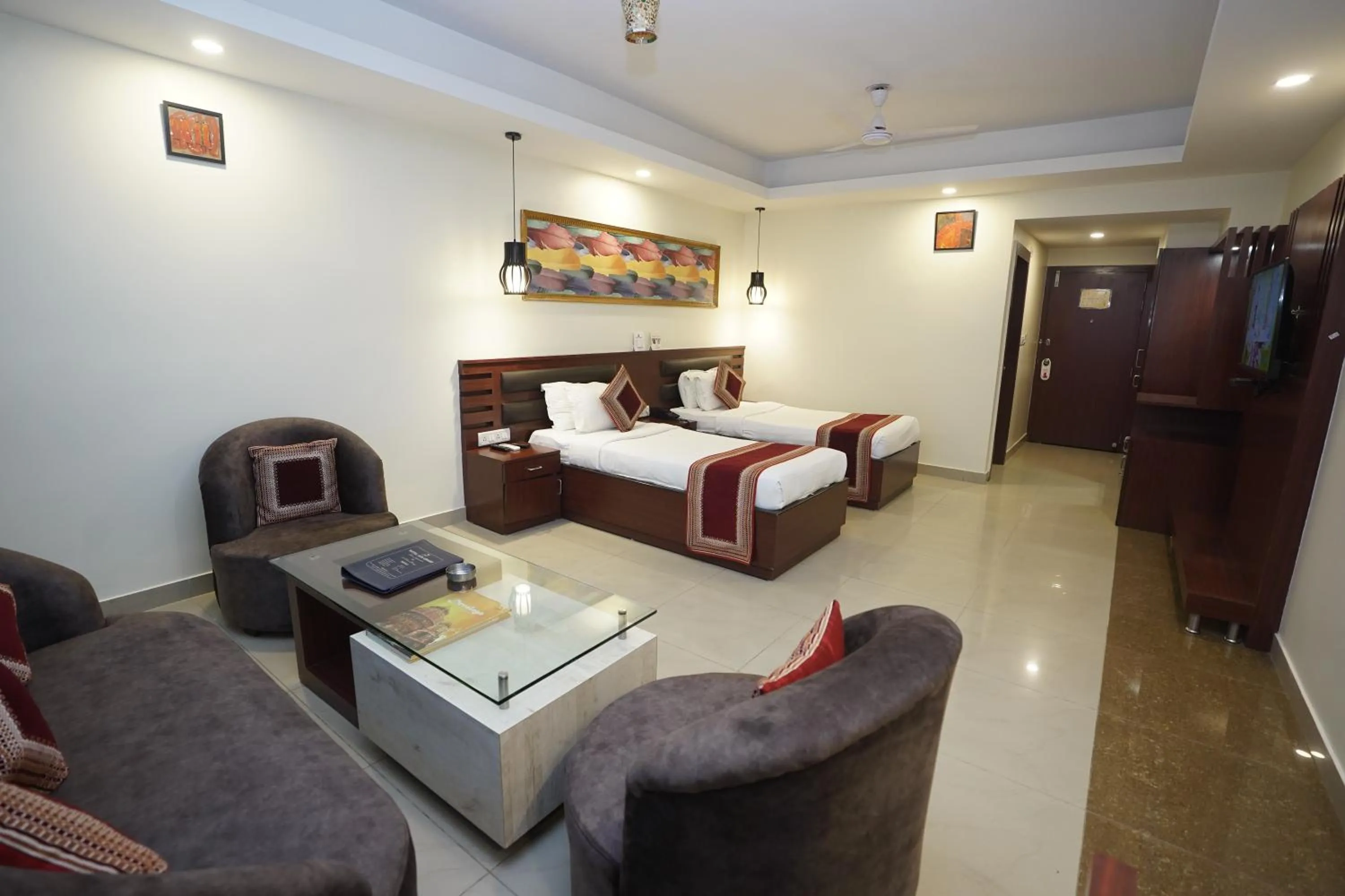 Photo of the whole room, Bed in HOTEL AVN GRAND