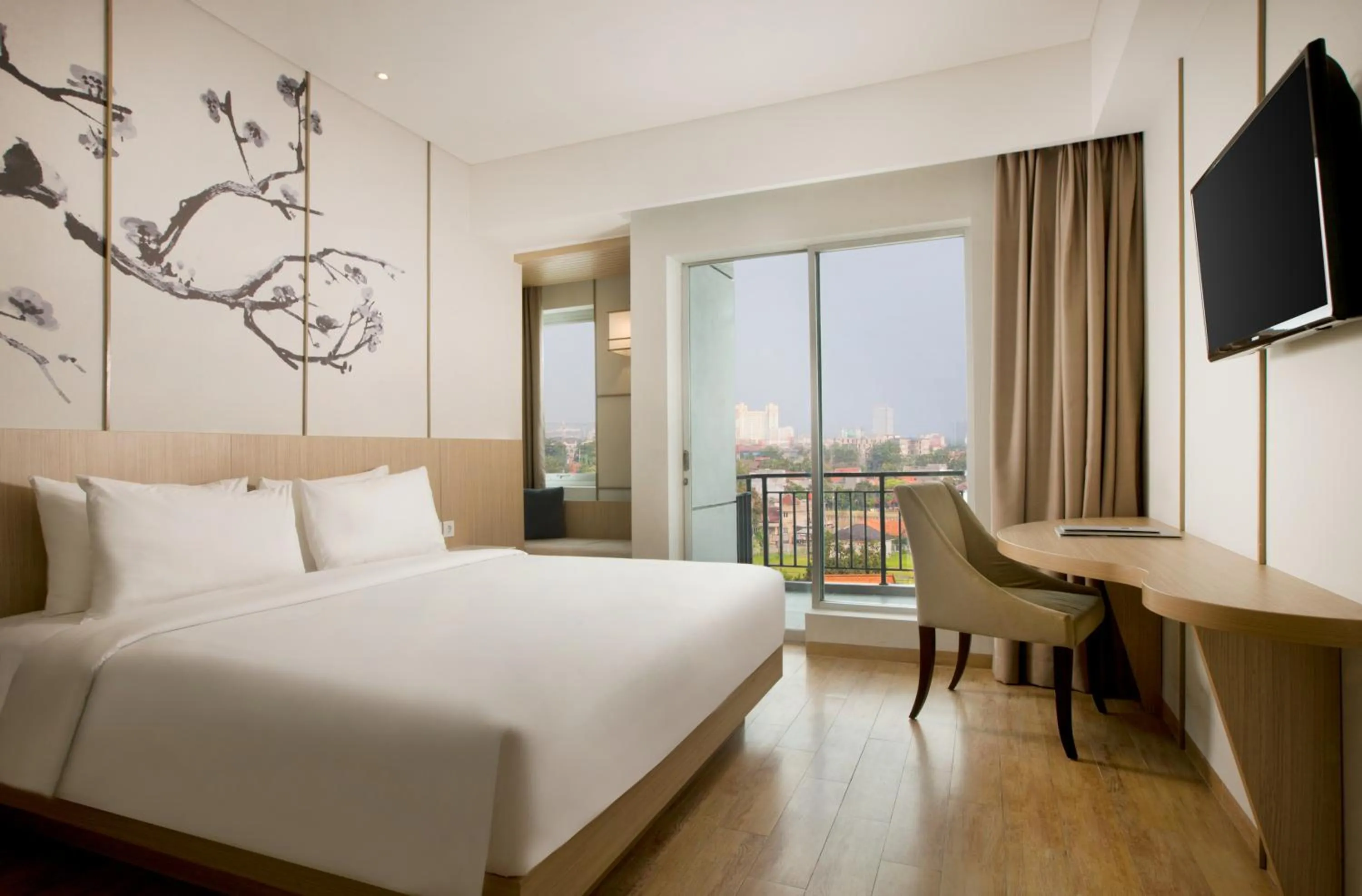 Bedroom, Bed in Hotel Santika Mega City Bekasi