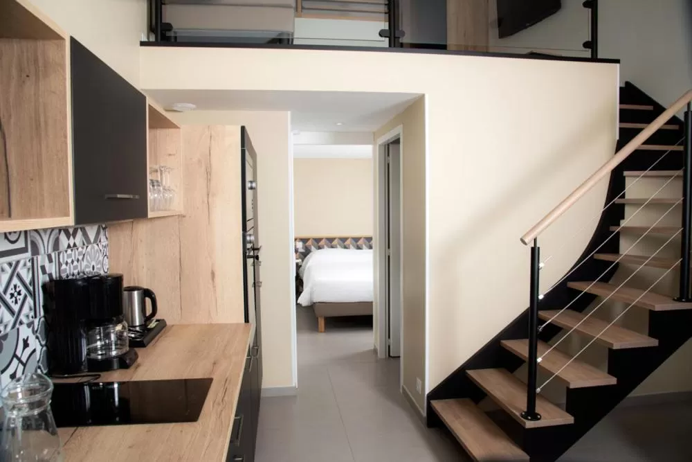 Bed in Hotel Les Dunes