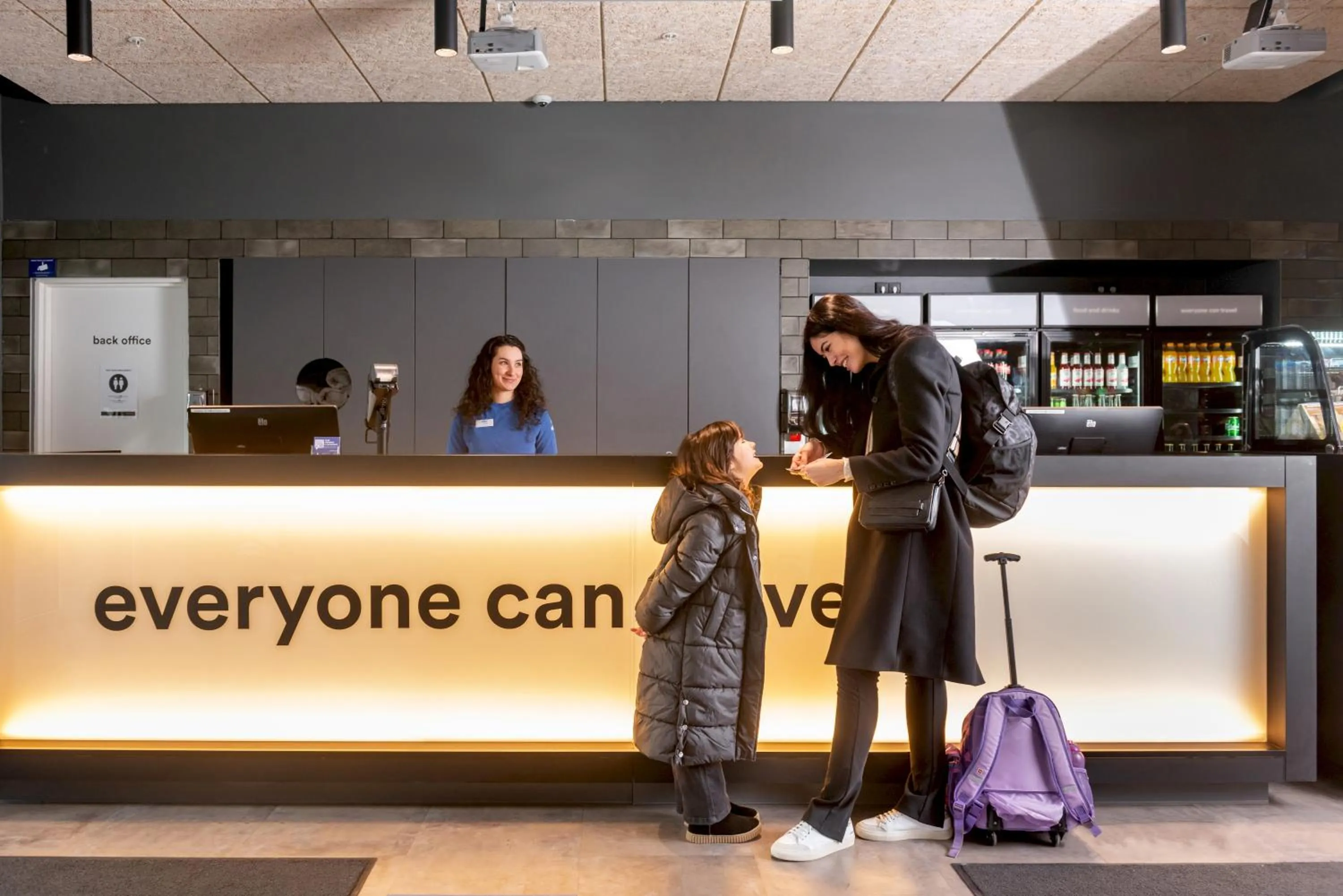 Lobby or reception in a&o Copenhagen Sydhavn