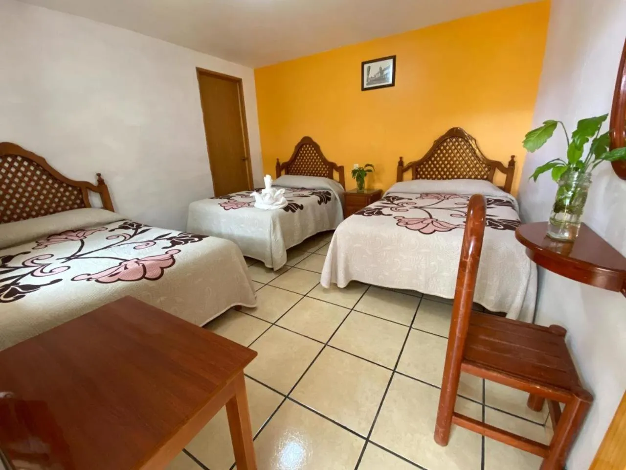 Bed in Hotel Posada Camelinas