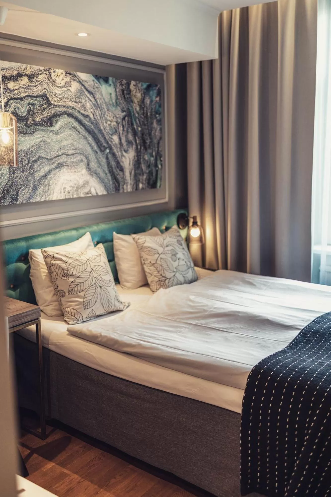 Bed in Hotel Poseidon