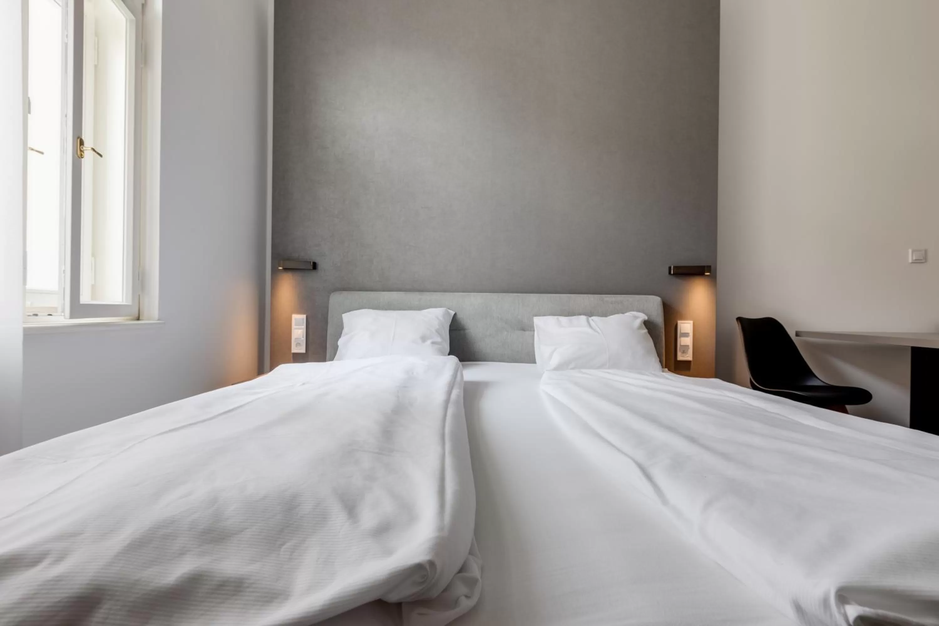 Bed in Lampi Aparthotel Prague