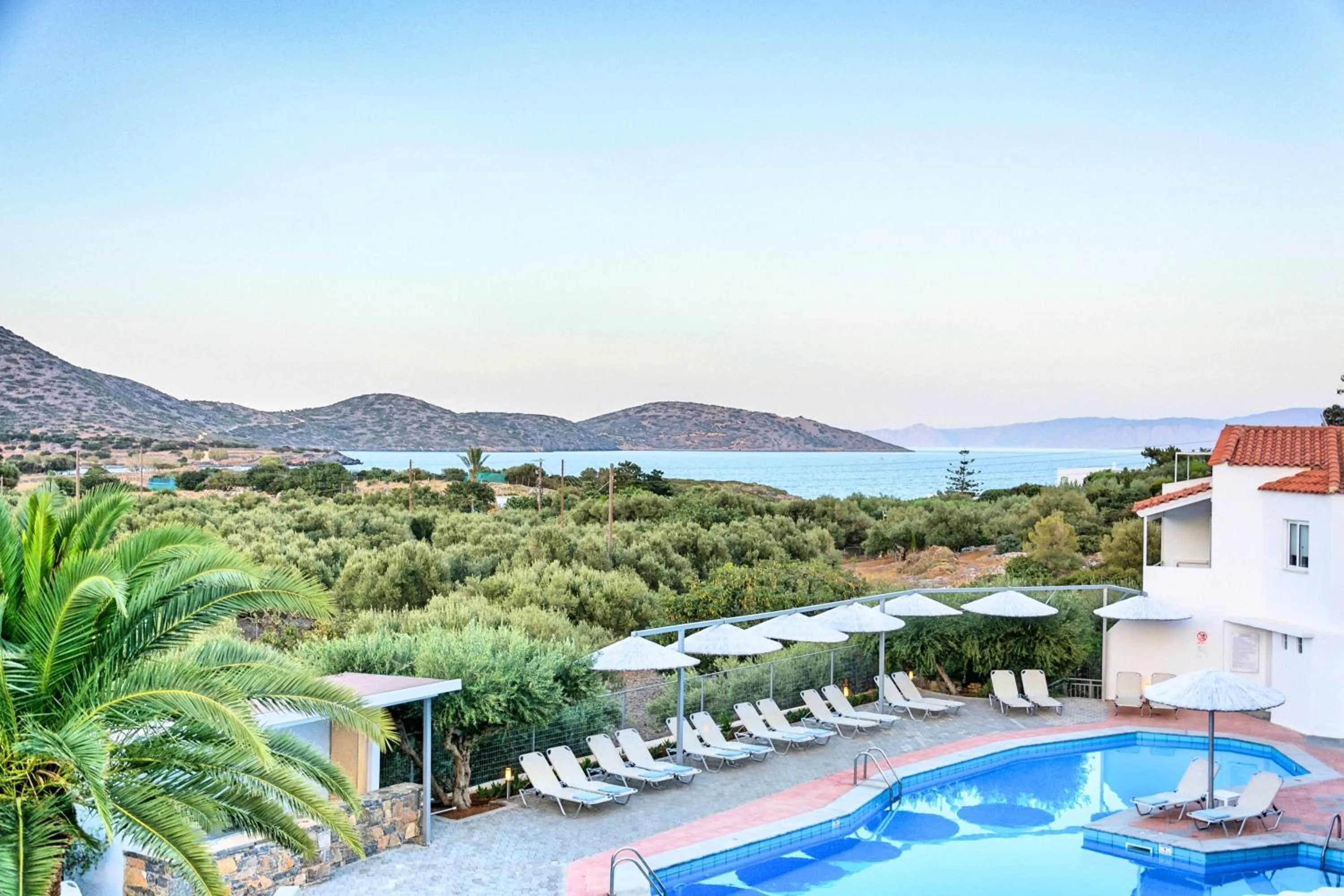 Patio in Elounda Krini Hotel